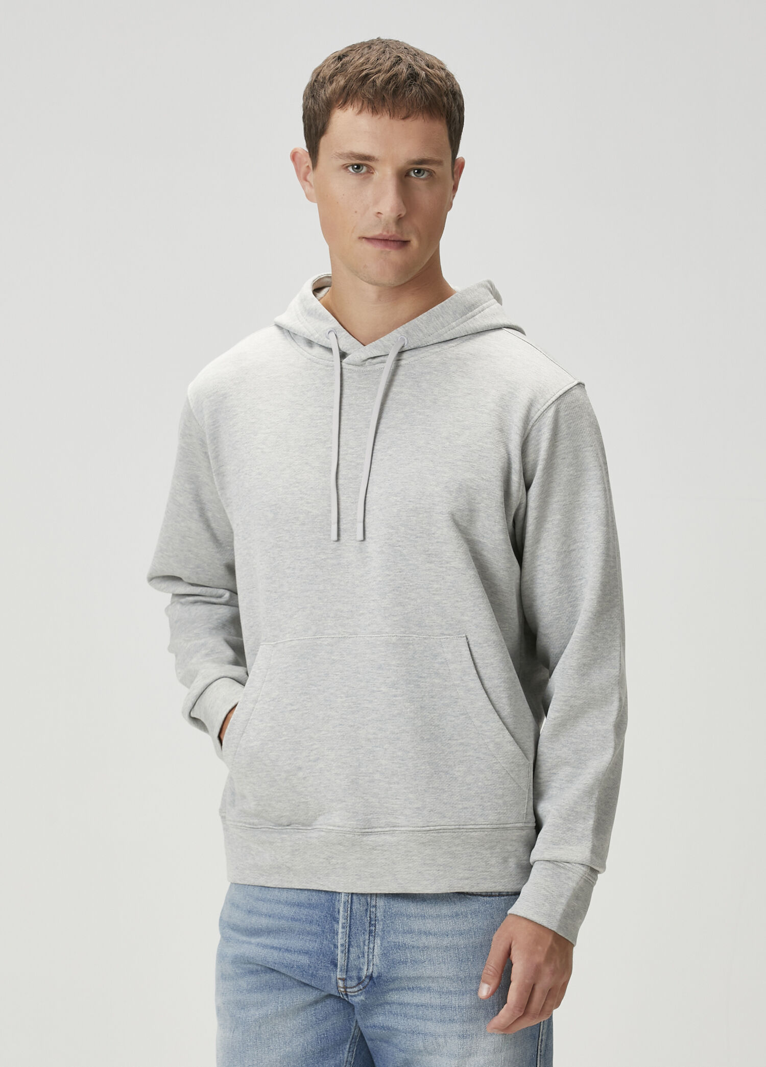 Gri Kapüşonlu Sweatshirt