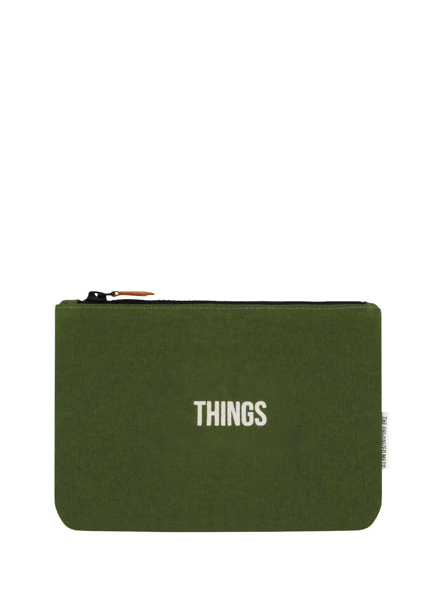 Things Yeşil Kanvas Fermuarlı Düzenleyici Unisex Seyahat Çantası