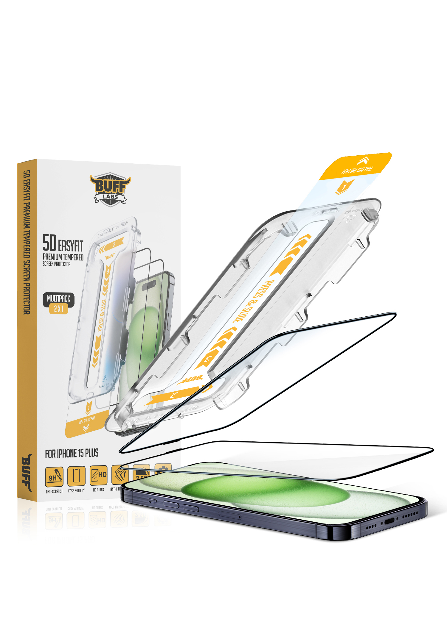 iPhone 15 Plus 5D EasyFit Screen Protector Ekran Koruyucu