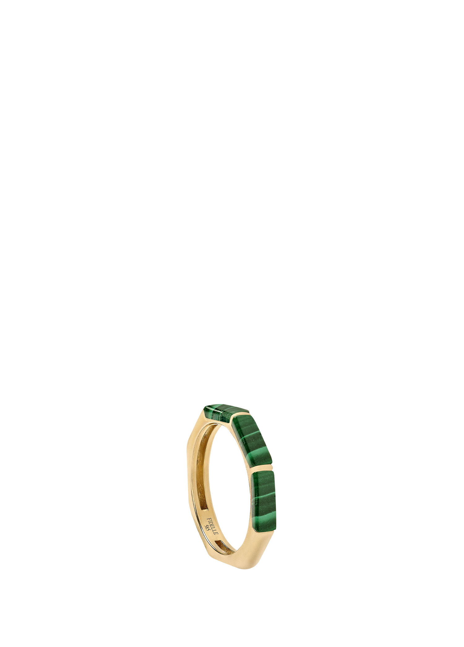 In Her Element Malachite Taşlı 14 Ayar Altın Kadın Yüzük