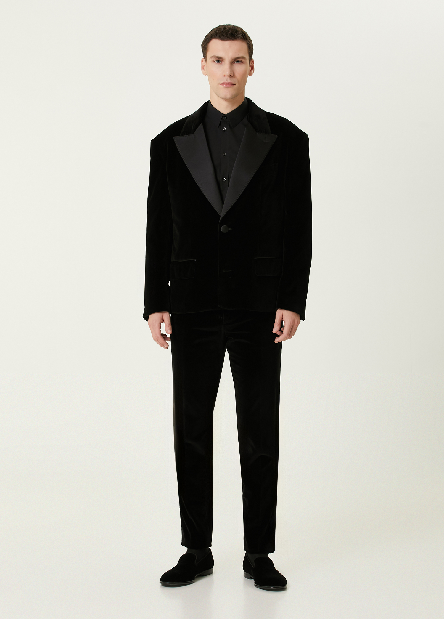 ジャケット Dolce & Gabbana Black velvet blazer (F297XTFUVG7 N0000) Black Velvet Blazer Dolce & Gabbana - SchaferandweinerShops