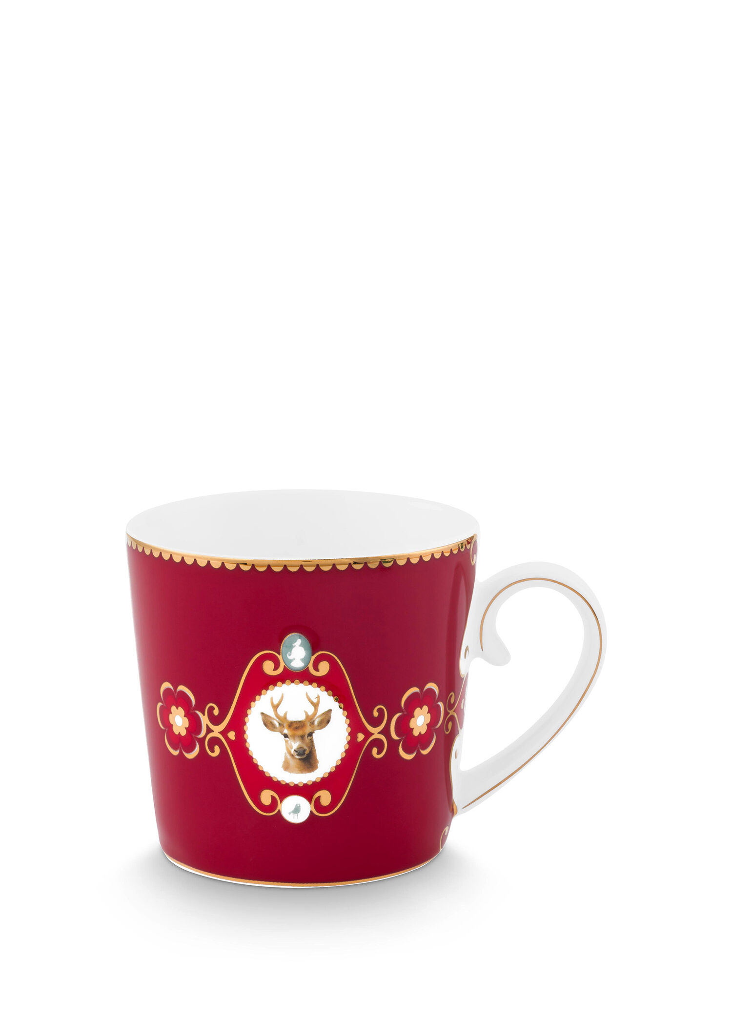 Love Birds Kırmızı Porselen Kupa 150 ml