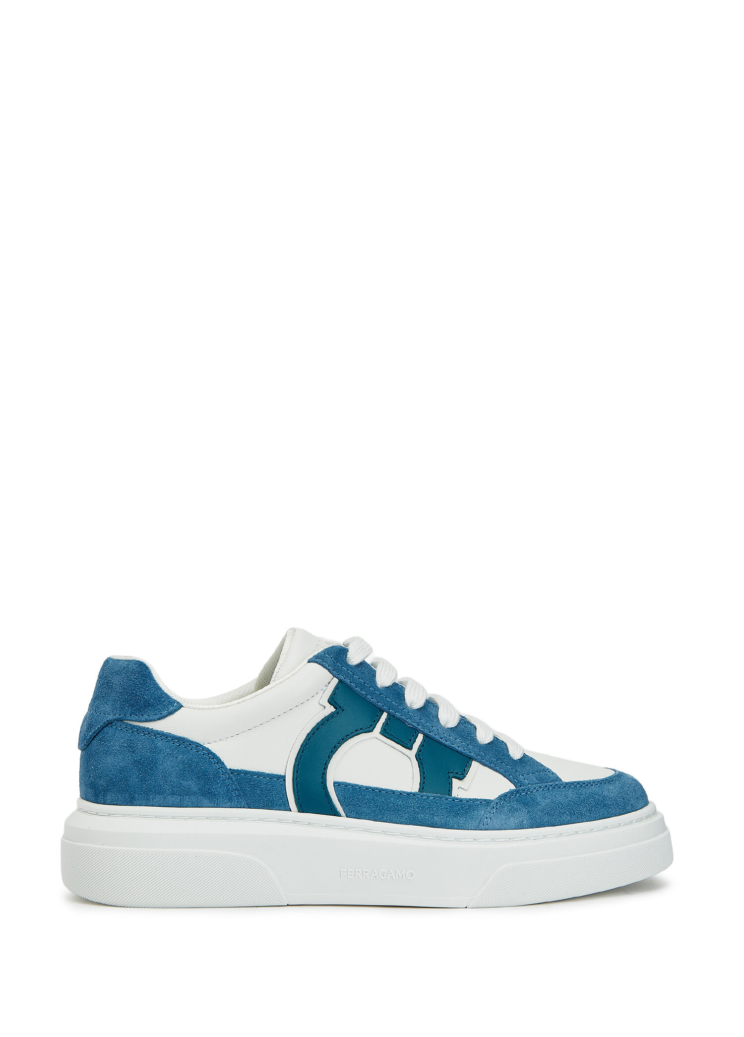 Mavi Beyaz Erkek Deri Sneaker