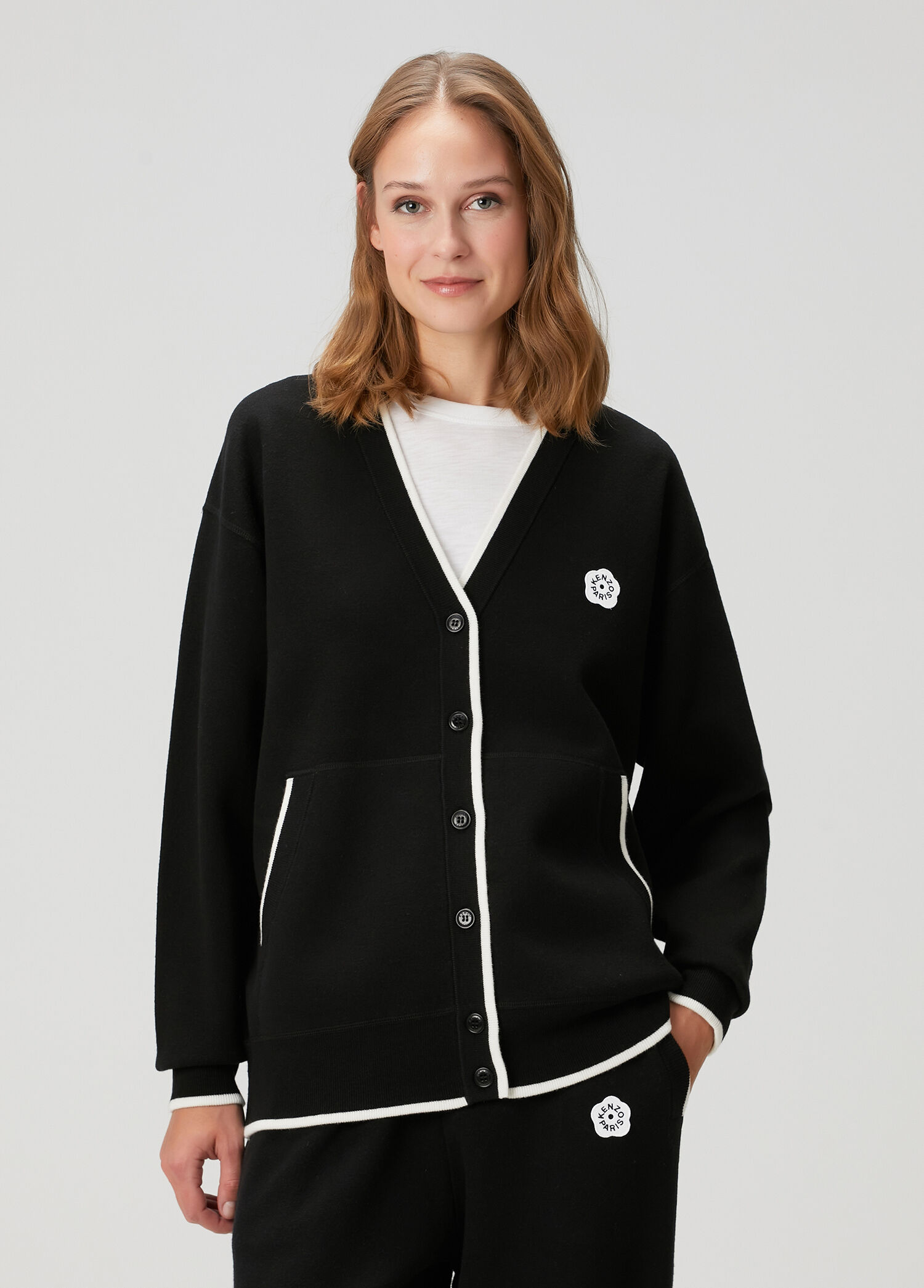 Kenzo Siyah Kadın Boke Flower 2 Siyah Yün Triko Hırka 1824583 | Beymen