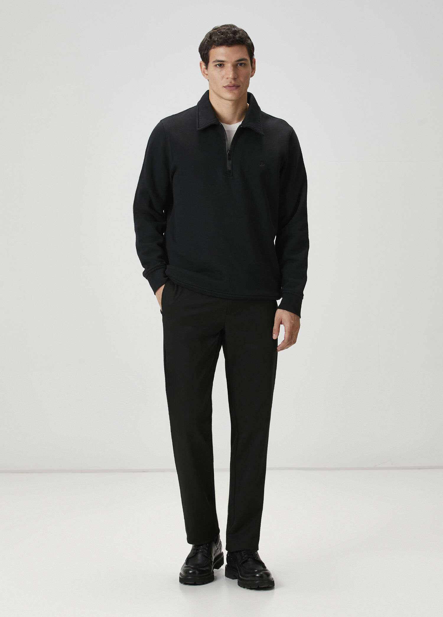 Beymen Club - Siyah Polo Yaka Sweatshirt