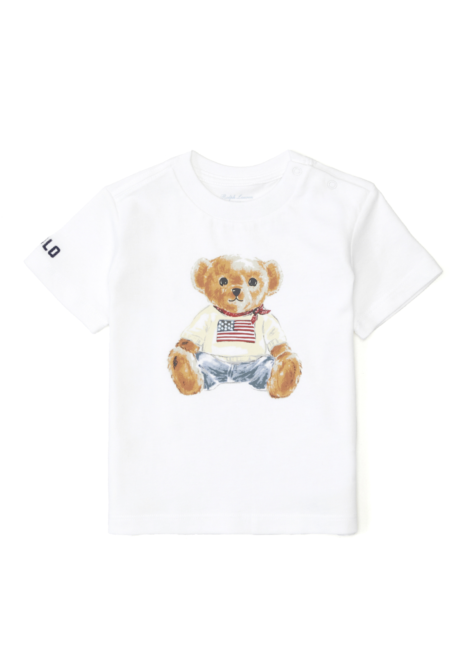 Polo Ralph Lauren Beyaz Logo Baskılı Erkek Bebek T-shirt