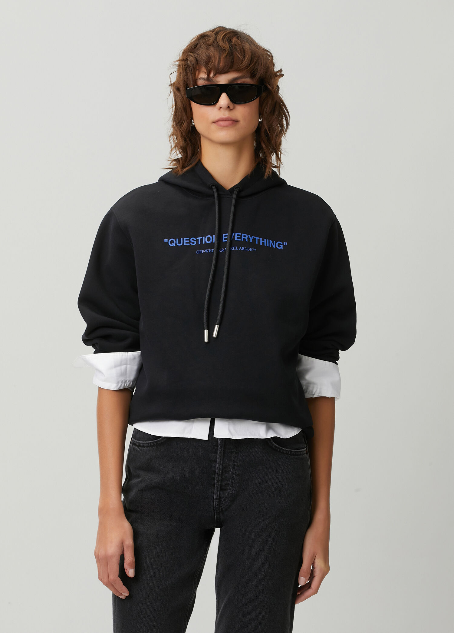 Black Printed Hoodie