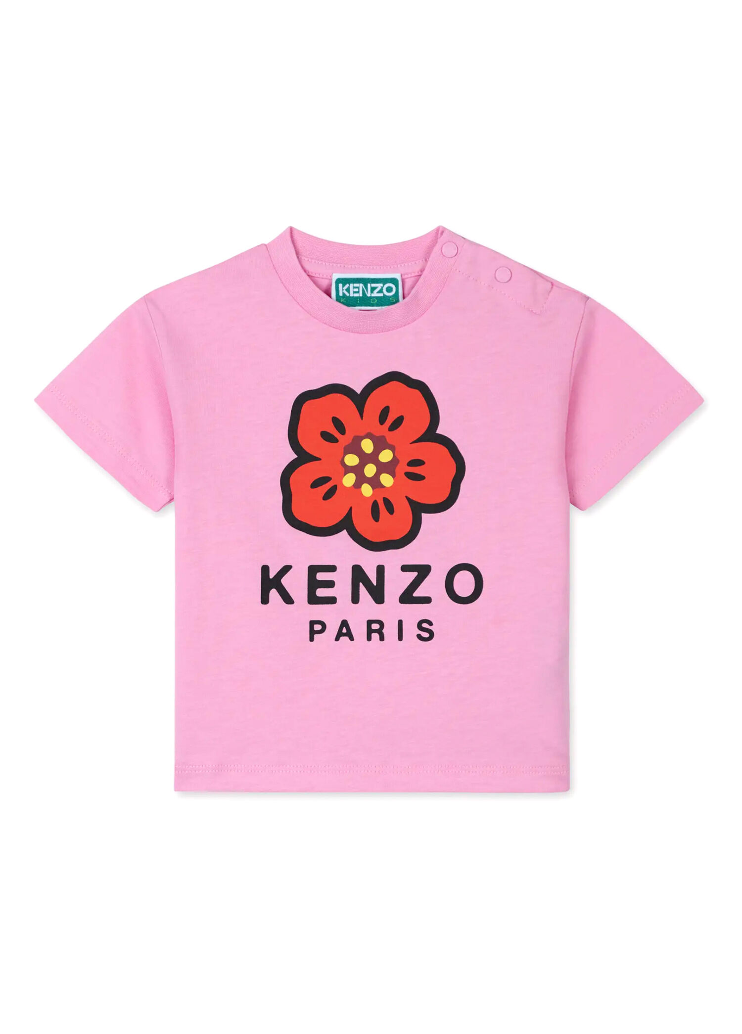 Pembe Logo Baskılı Kız Çocuk T-shirt