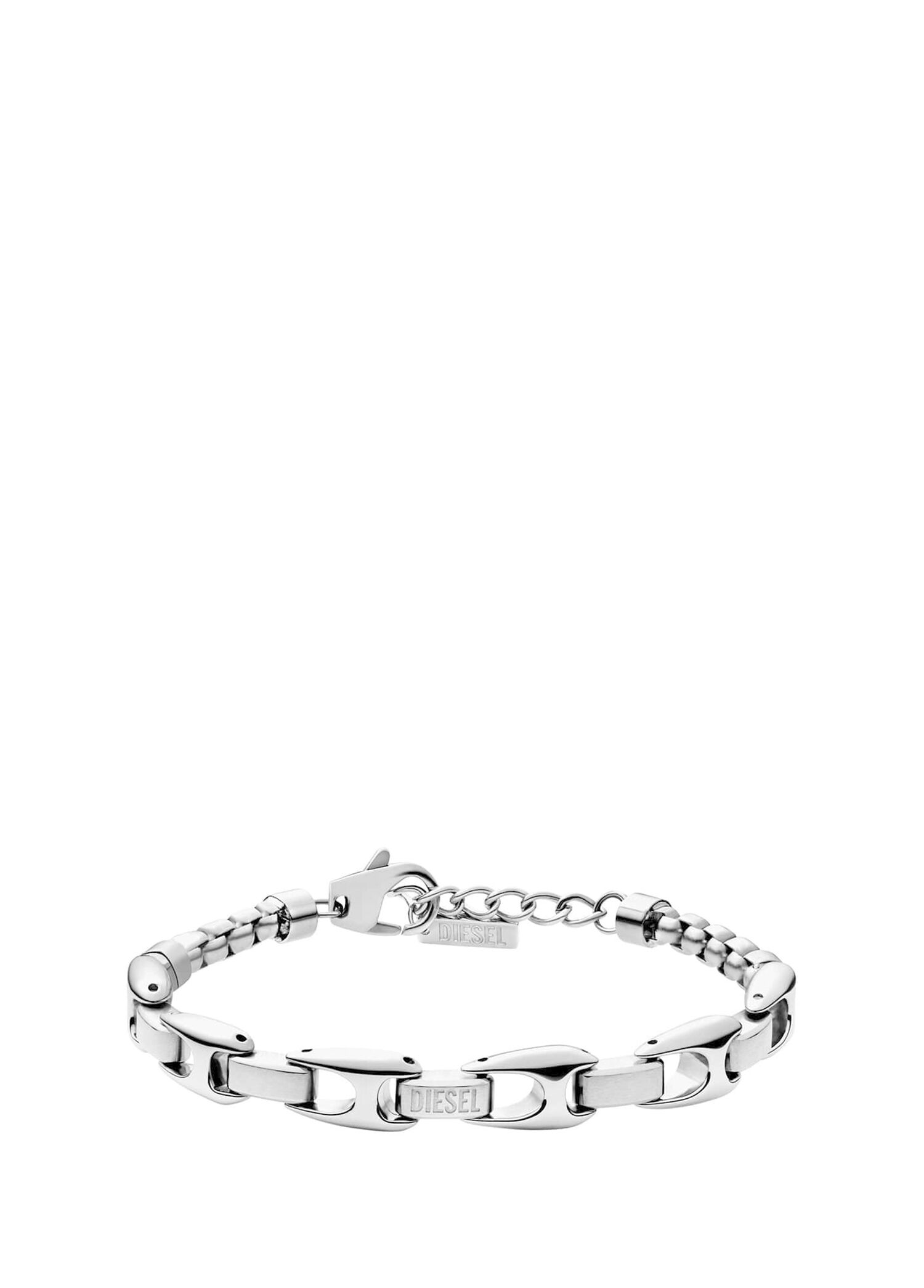 DJDX1633-040 Metalik Gri Çelik Erkek Bileklik