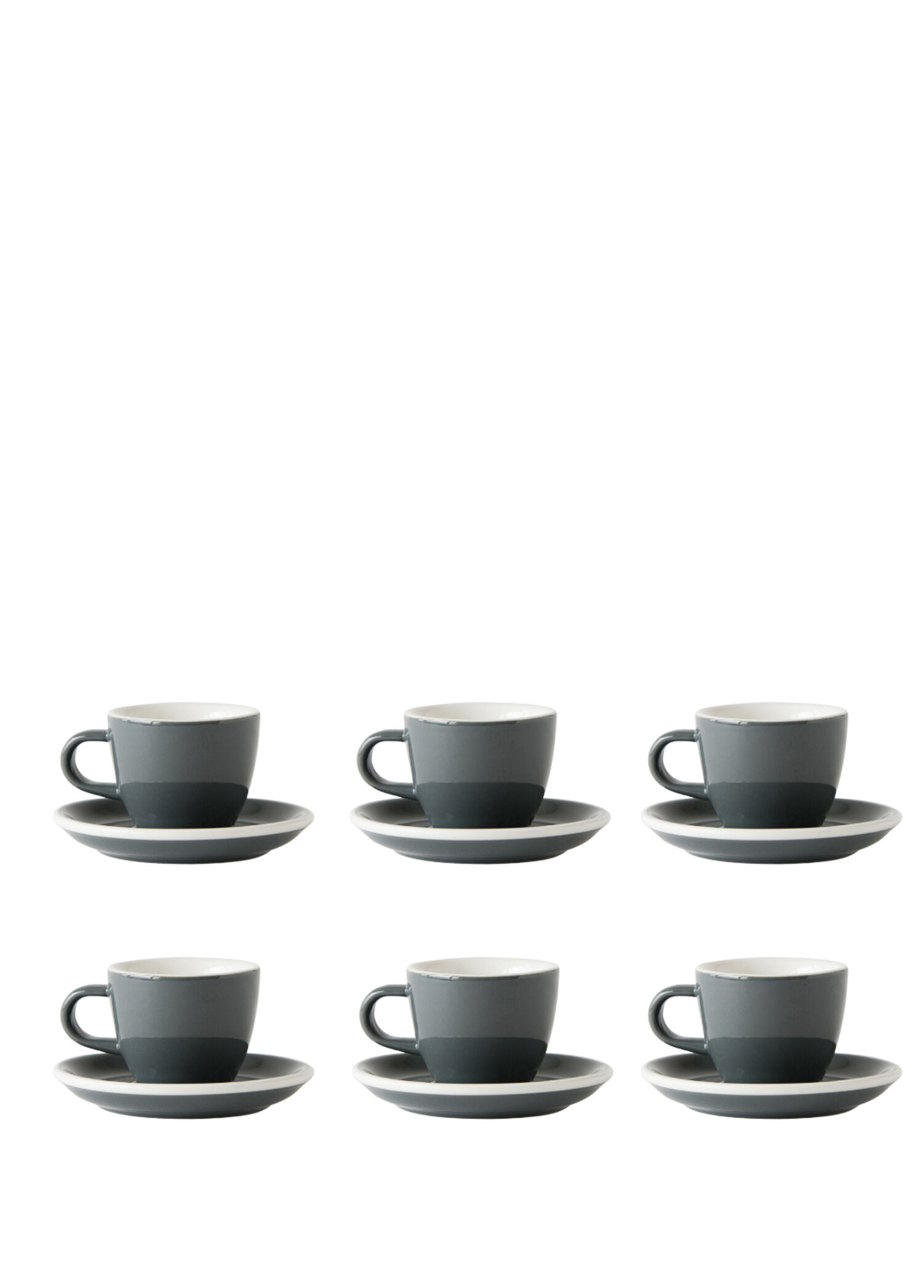 Evolution Gri 6'lı Espresso Fincan Seti