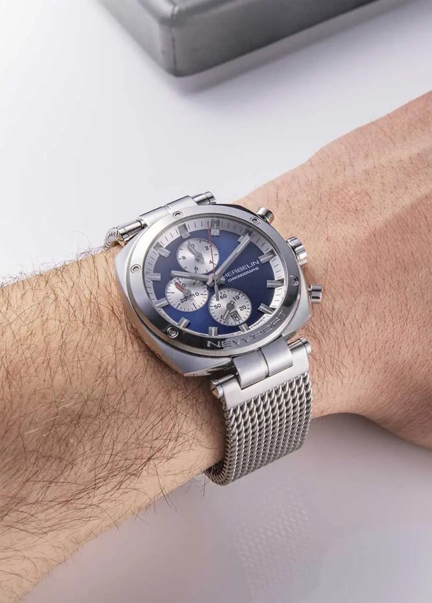 Herbelin Çelik Erkek Newport Heritage Chrono 35664AP25B Çelik