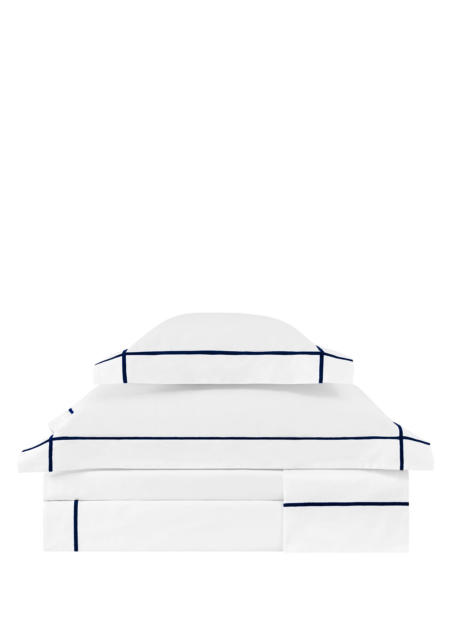 Valeron Mono Lacivert İşlemeli Saten Super King Size Nevresim Takımı 260 x 240 cm