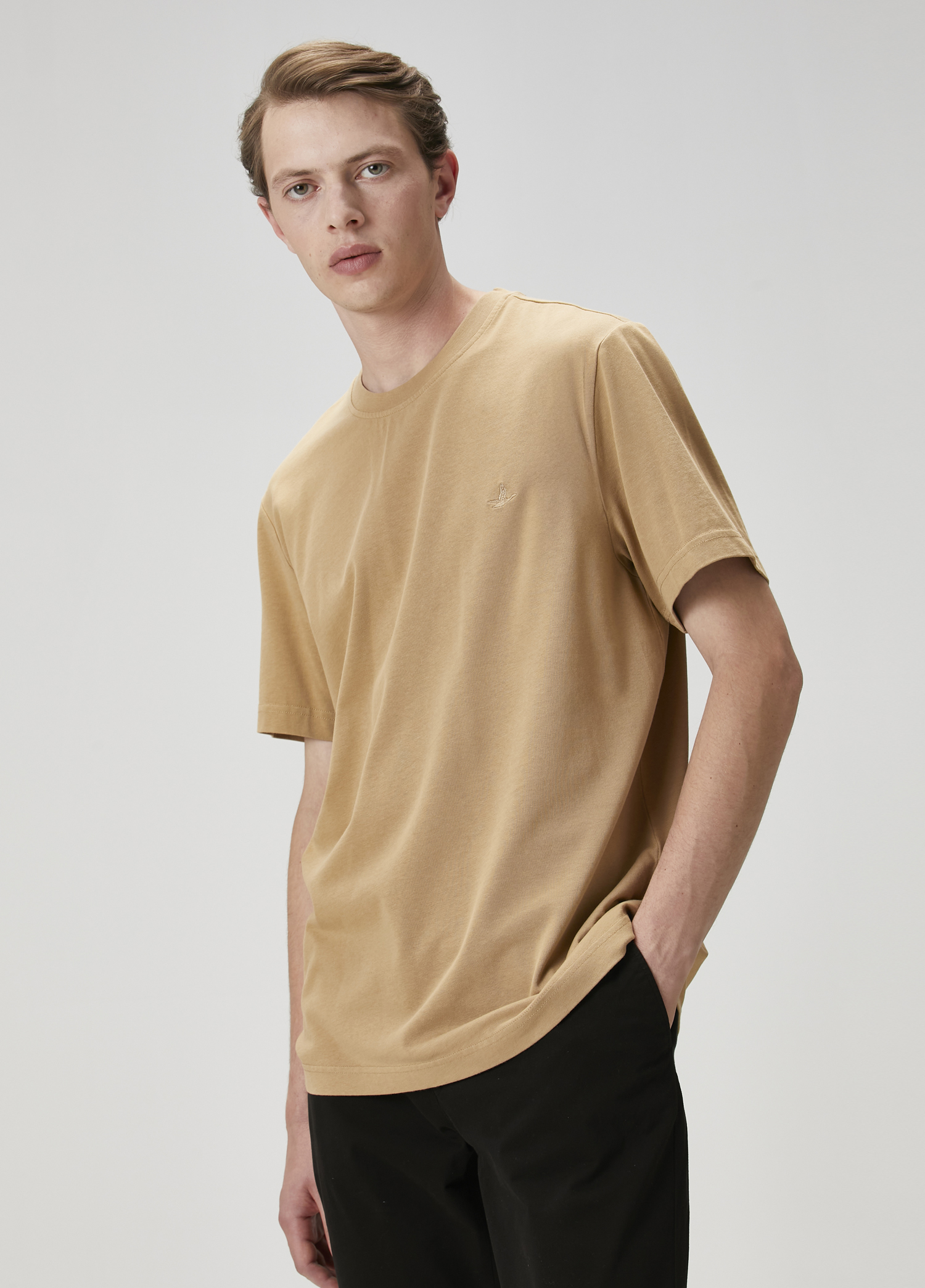 Relax Fit Deve Tüyü Basic T-shirt