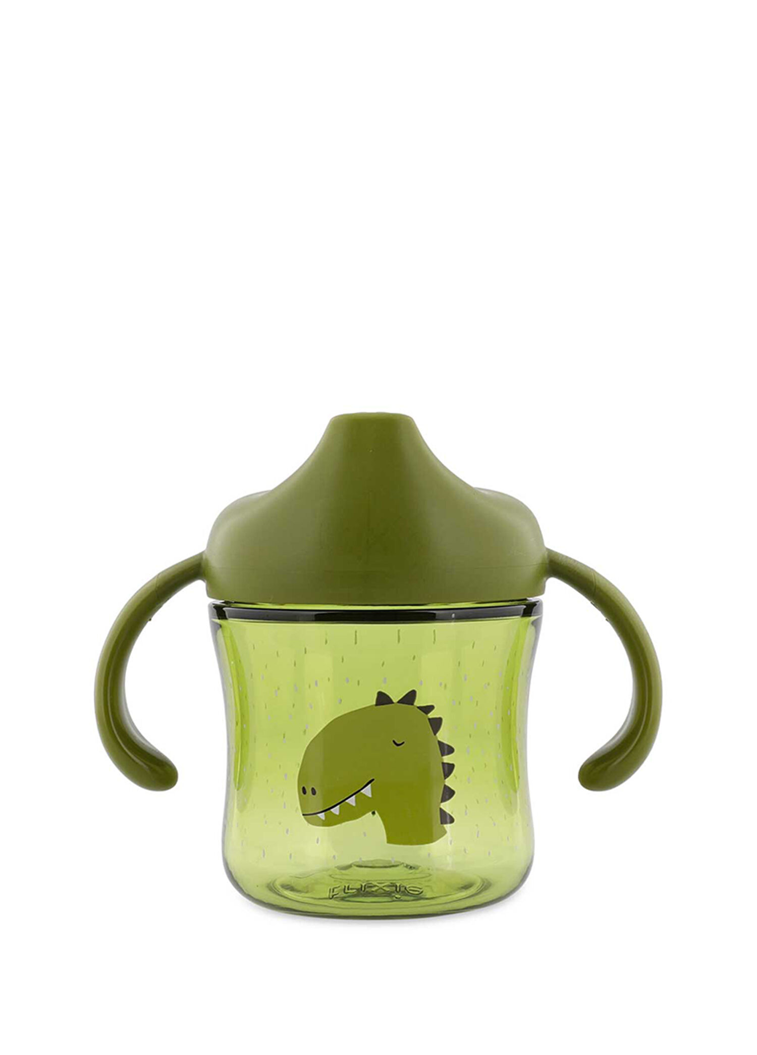 Mr. Dino Yeşil Tritan Saplı Unisex Bebek Alıştırma Bardağı