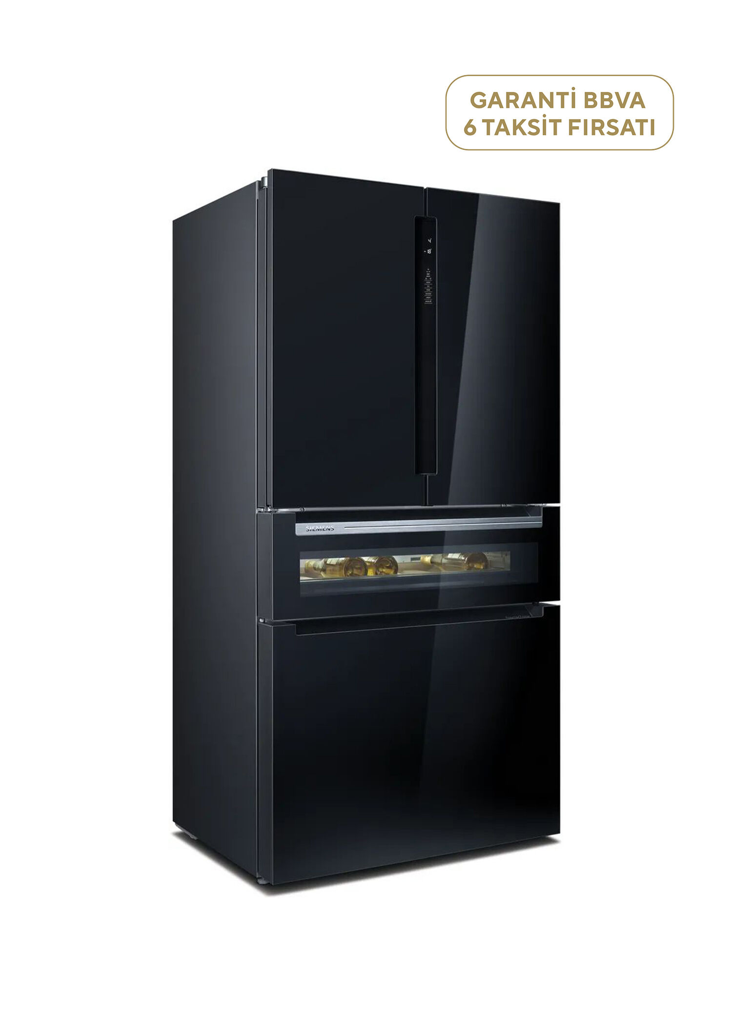 Siemens - KF96RSBEA iQ700 Siyah Gardırop Tipi Total NoFrost