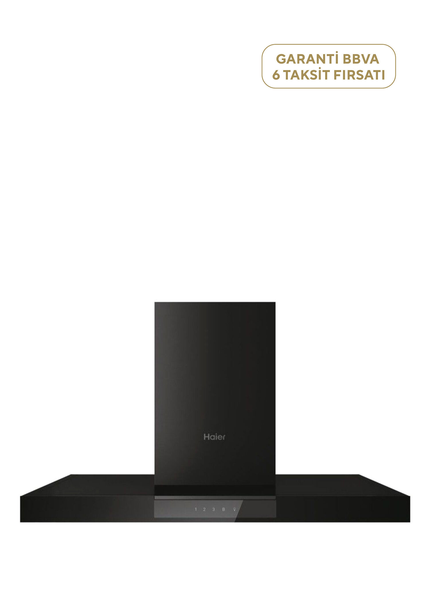 Haier HATS9DCS56B Siyah Duvar Tipi Davlumbaz 90 cm