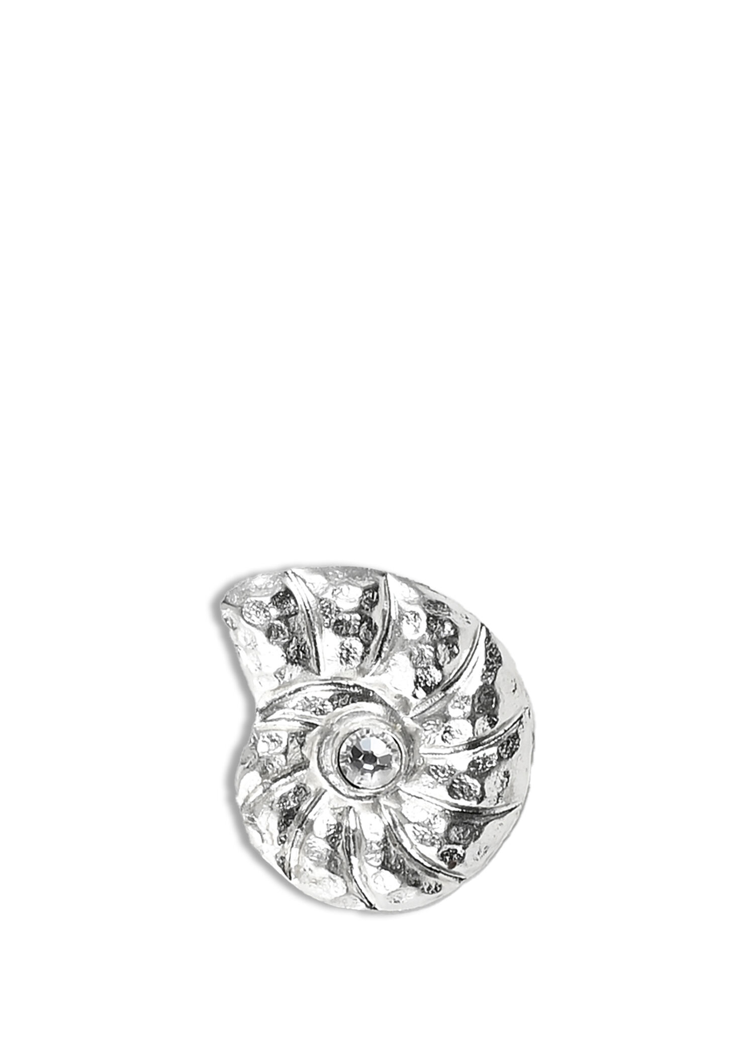 Swirl Gümüş Kaplama Kristal Kadın Broş