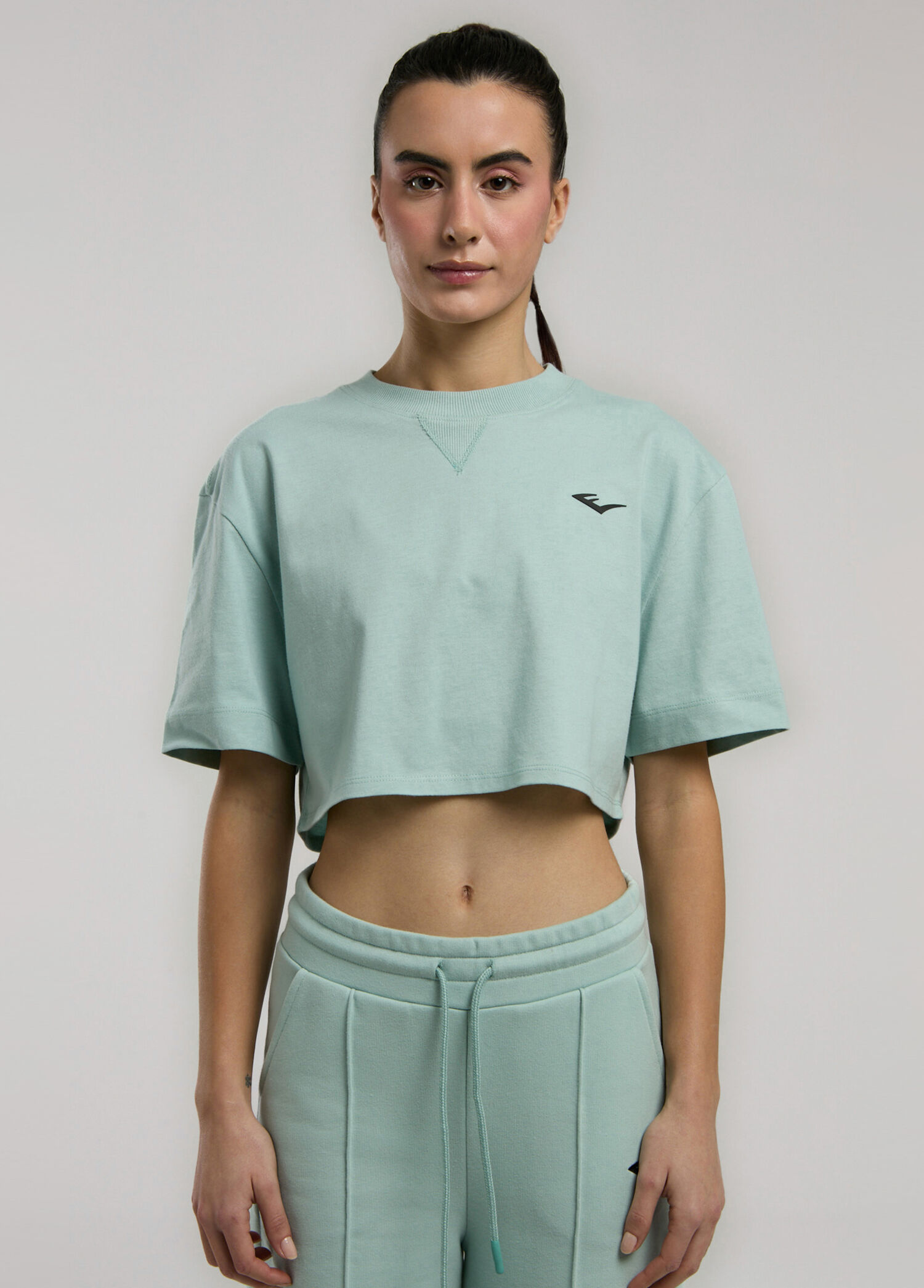 Classics Wmn Comfort Su Yeşili Kısa Kollu Kadın Crop T-shirt