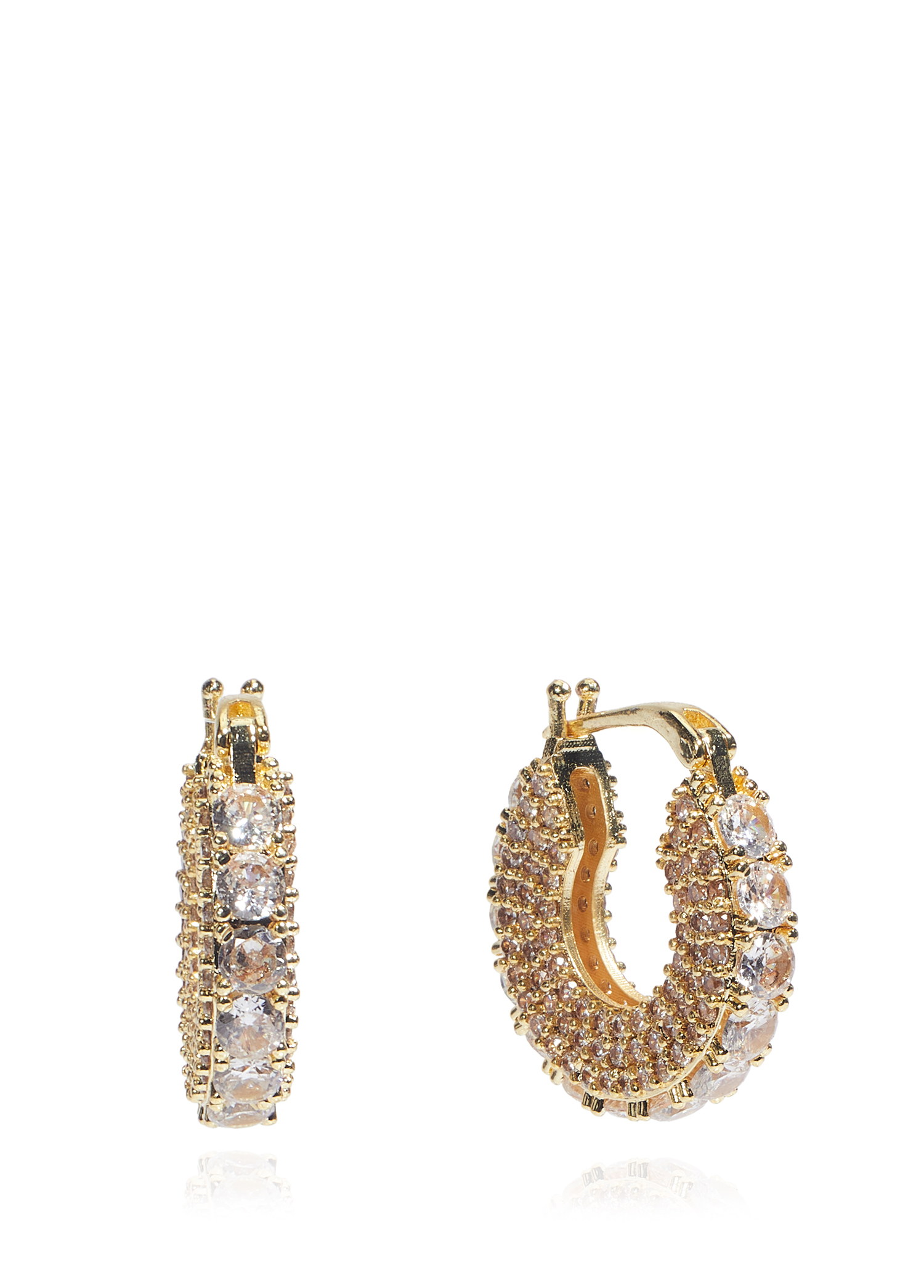 Gold Zirkon Taşlı Kadın Küpe_2