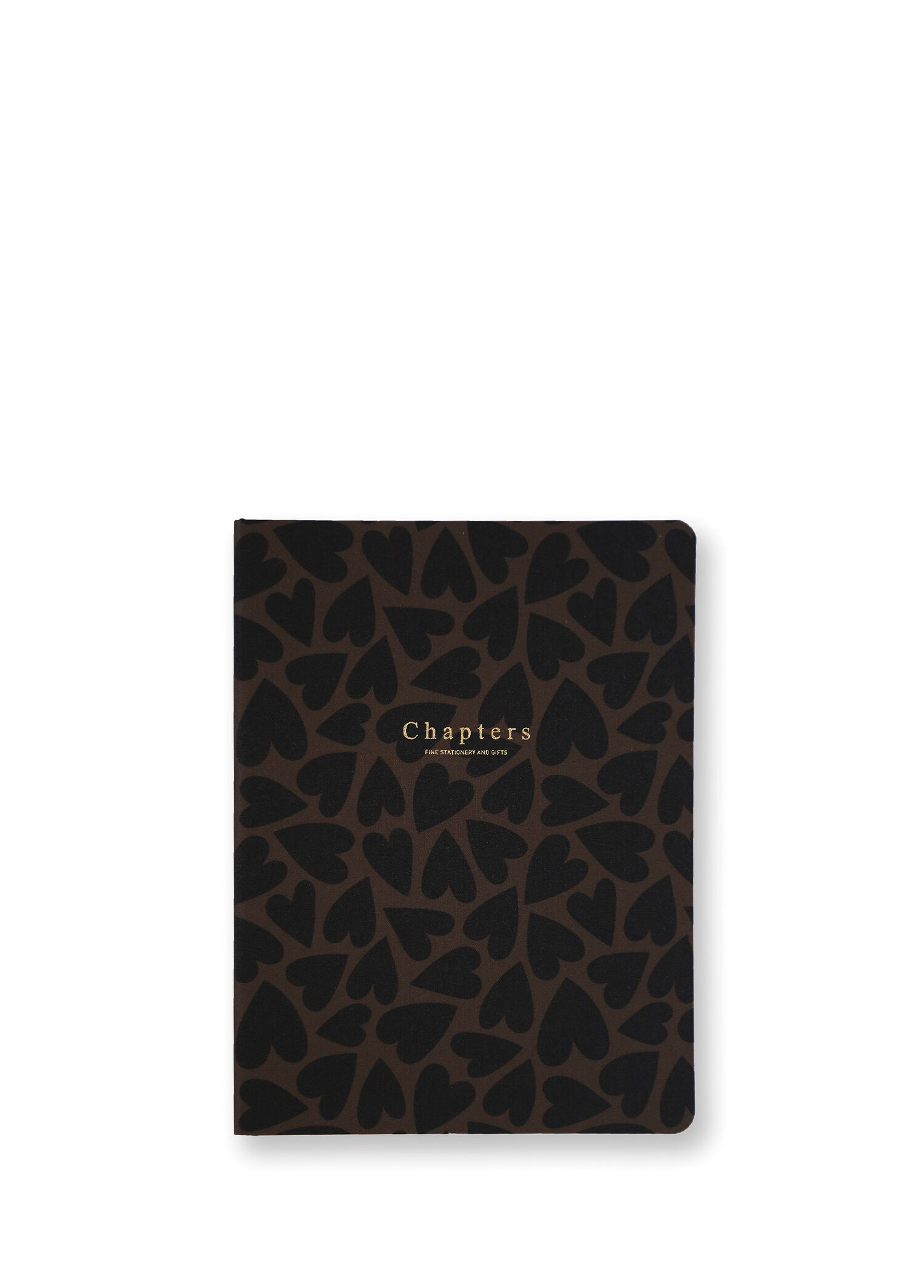 Canvas Black & Brown Hearts Not Defteri