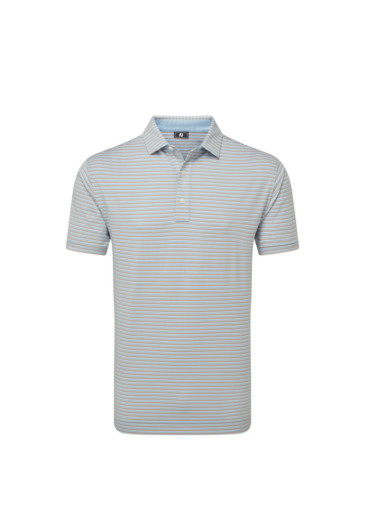 Balance Stripe Lisle Blue Jay Mavi Çizgili Kısa Kollu Erkek Golf T-Shirt
