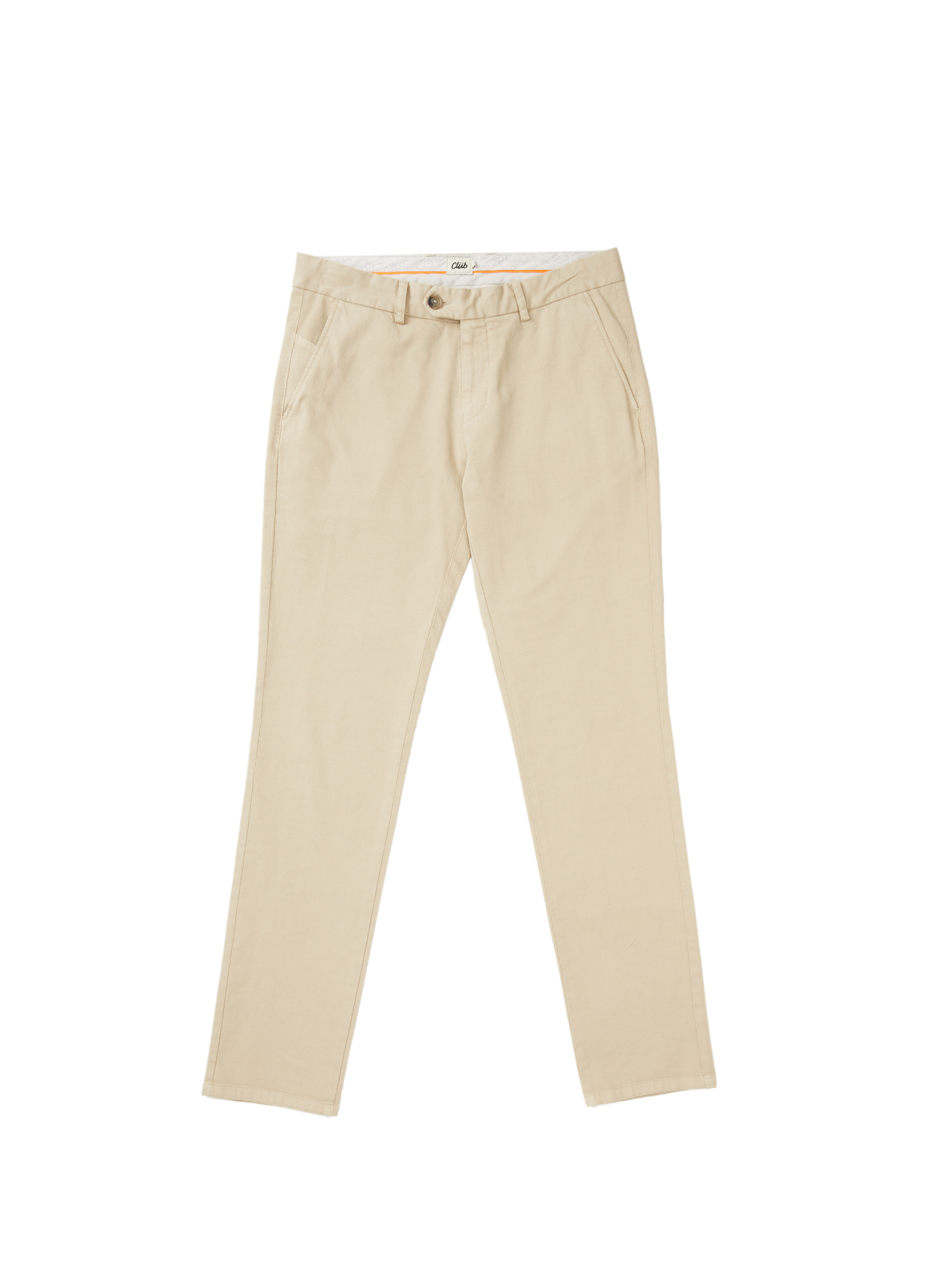 Slim Fit Bej Panama Dokulu Chino Pantolon_5