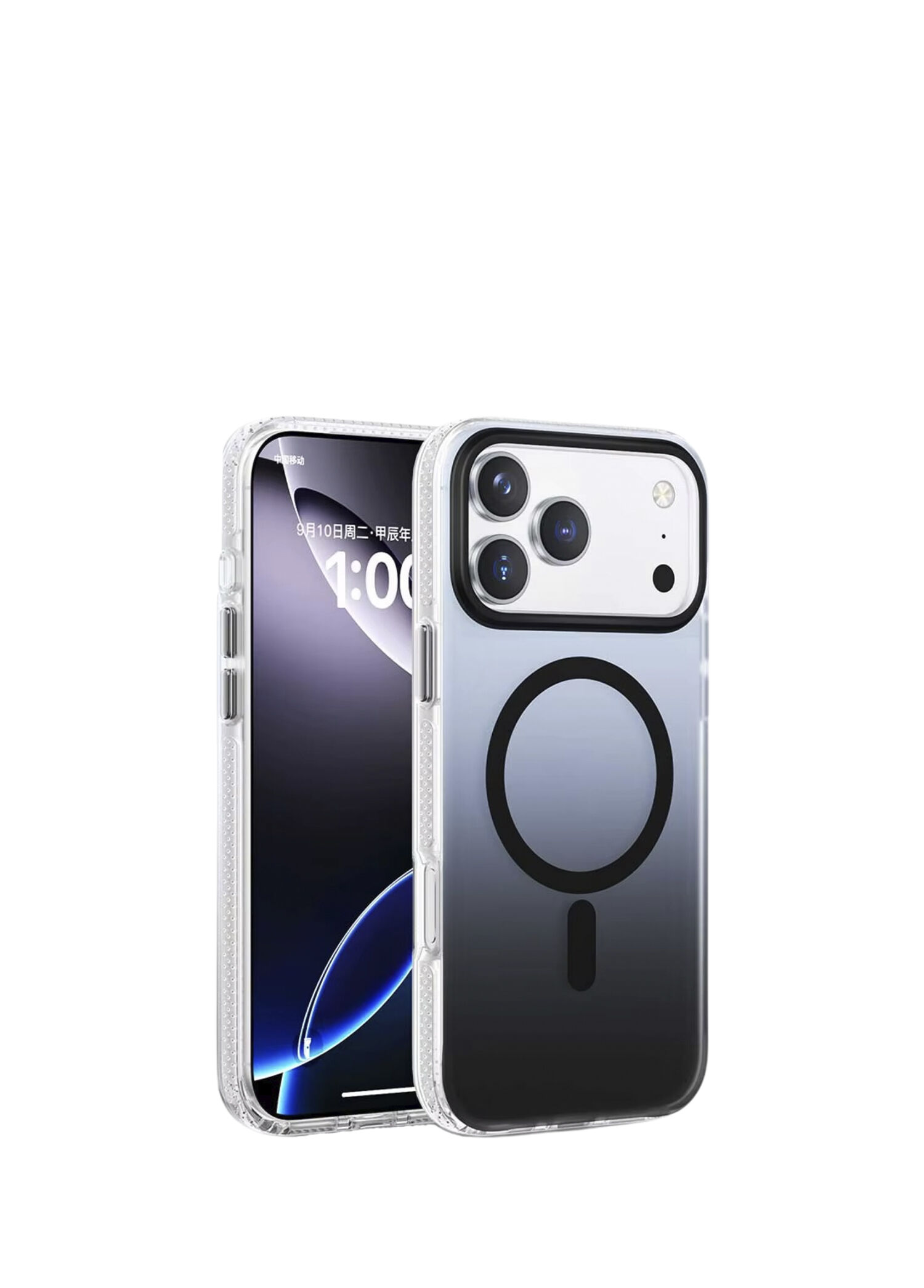 iPhone 17 Gradient Siyah Magsafe Uyumlu Telefon Kılıfı