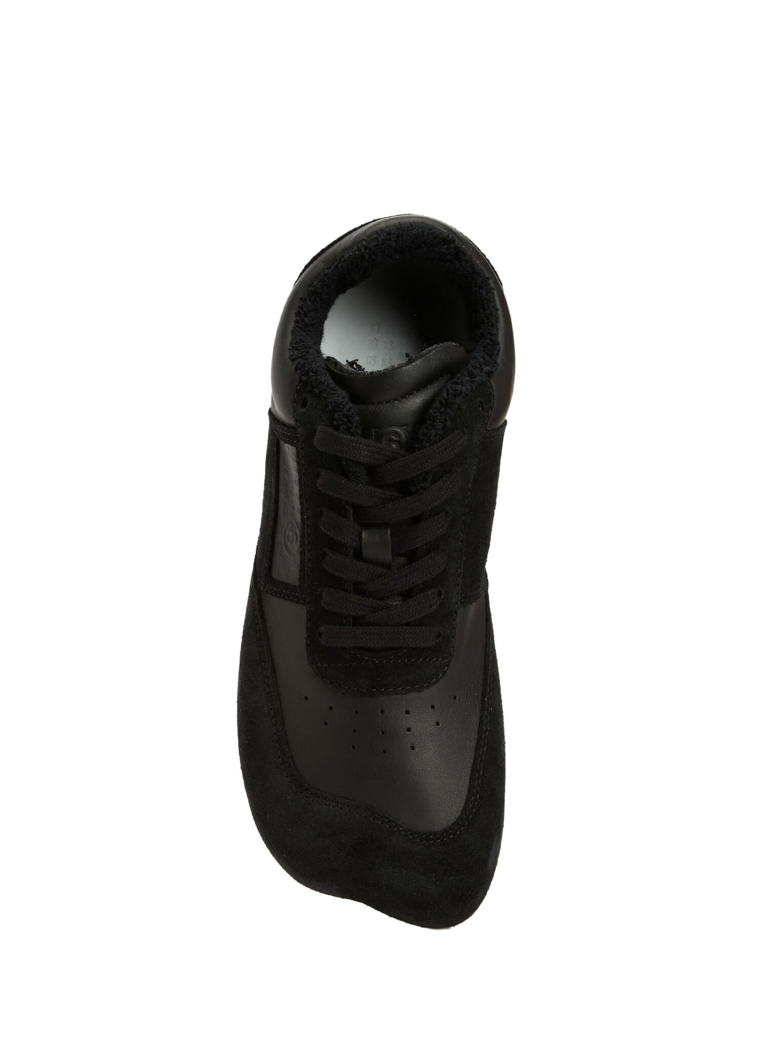 MM6 Maison Margiela - Anatomic Siyah Kadın Deri Sneaker - Siyah