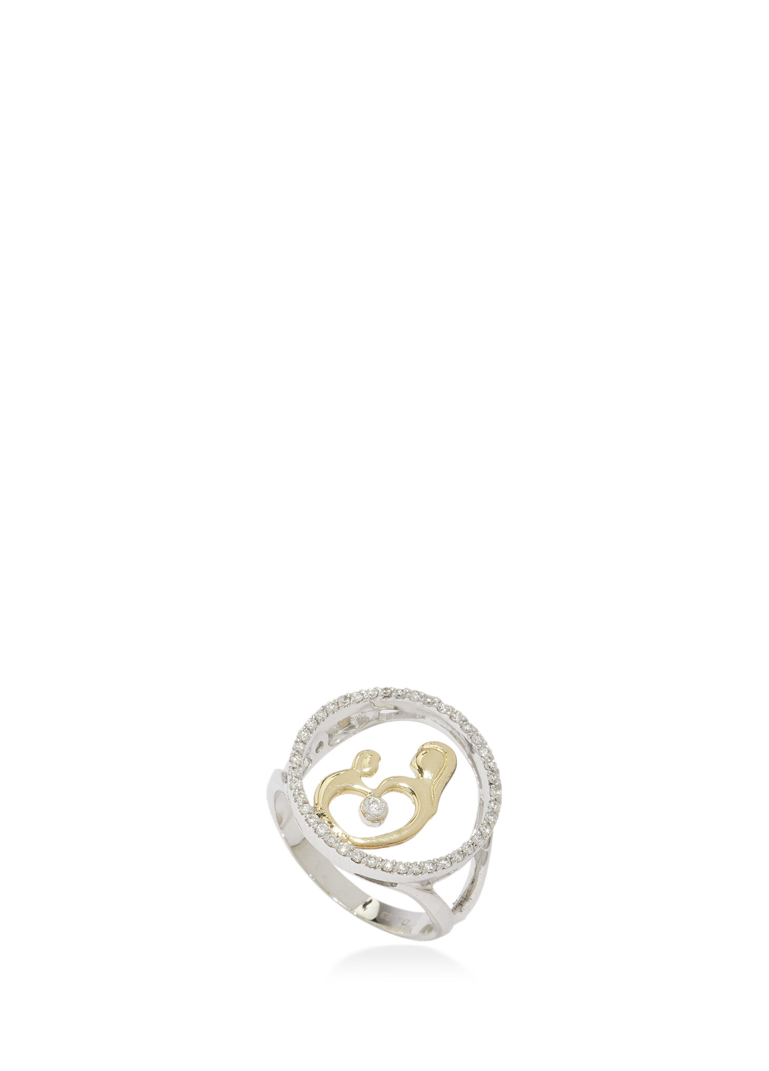 Pırlanta Detaylı Kadın Altın Yüzük