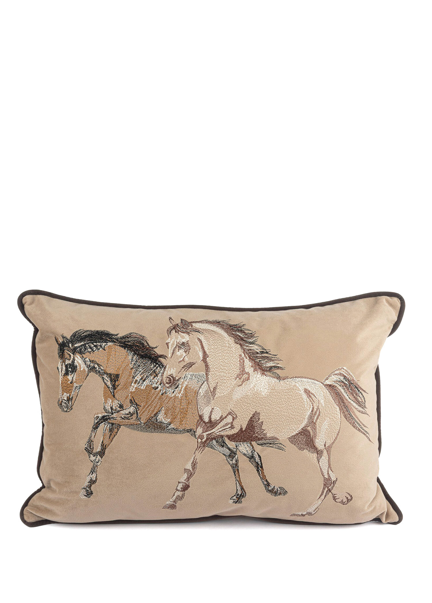 Pegasus At Nakışlı Kadife Kırlent 40 x 60 cm
