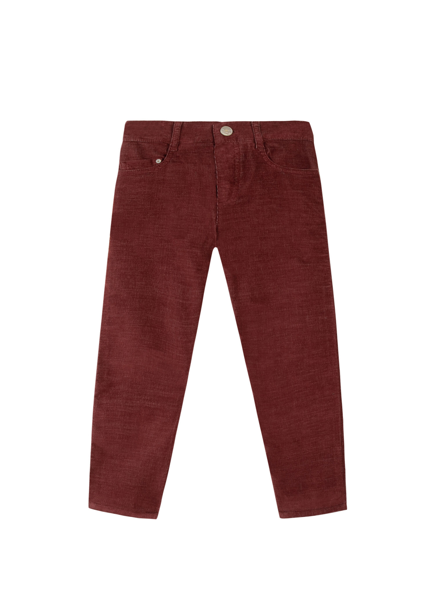 Bordo Kadife Erkek Çocuk Pantolon