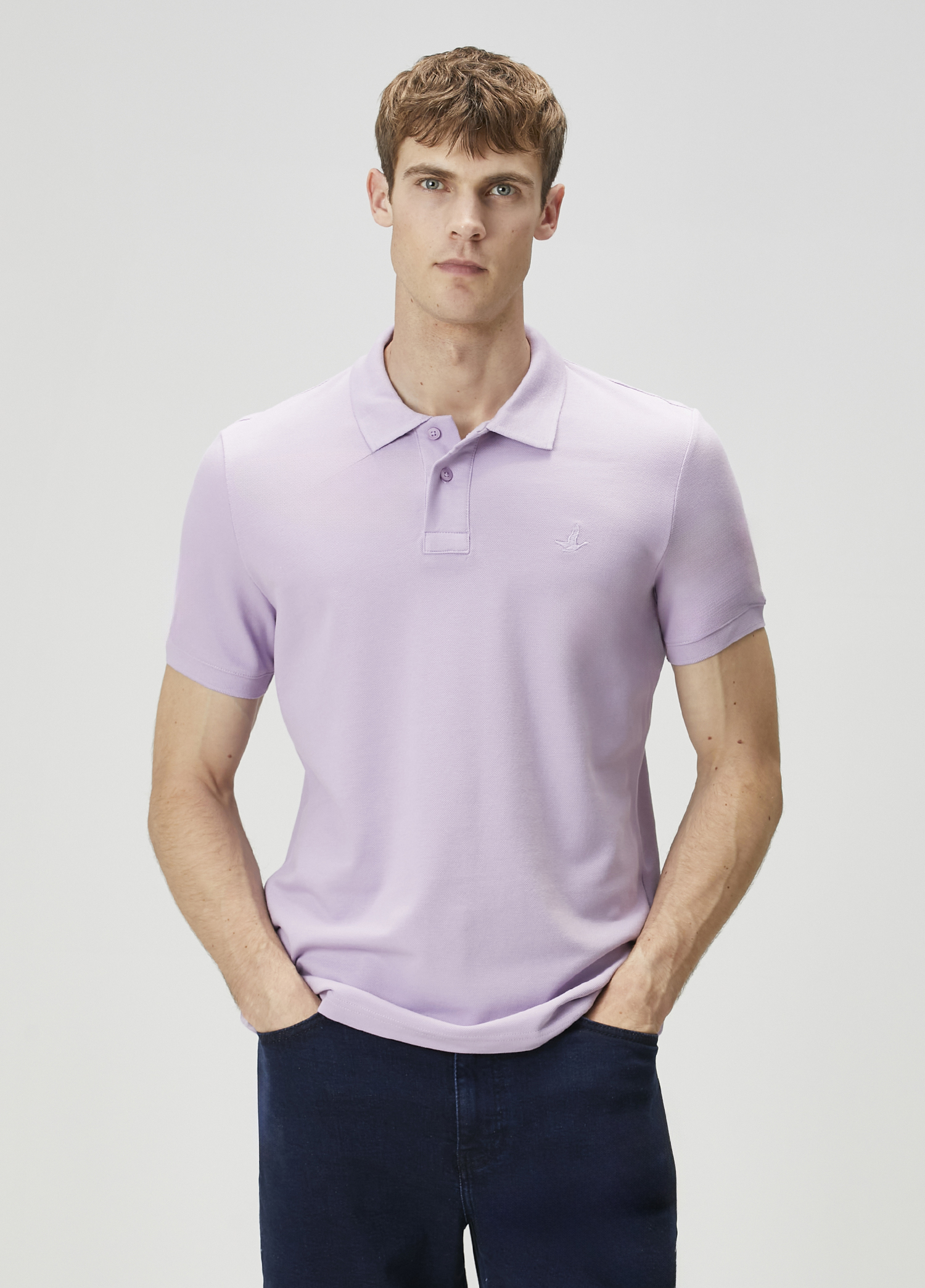 Lila Polo Yaka T-shirt_1