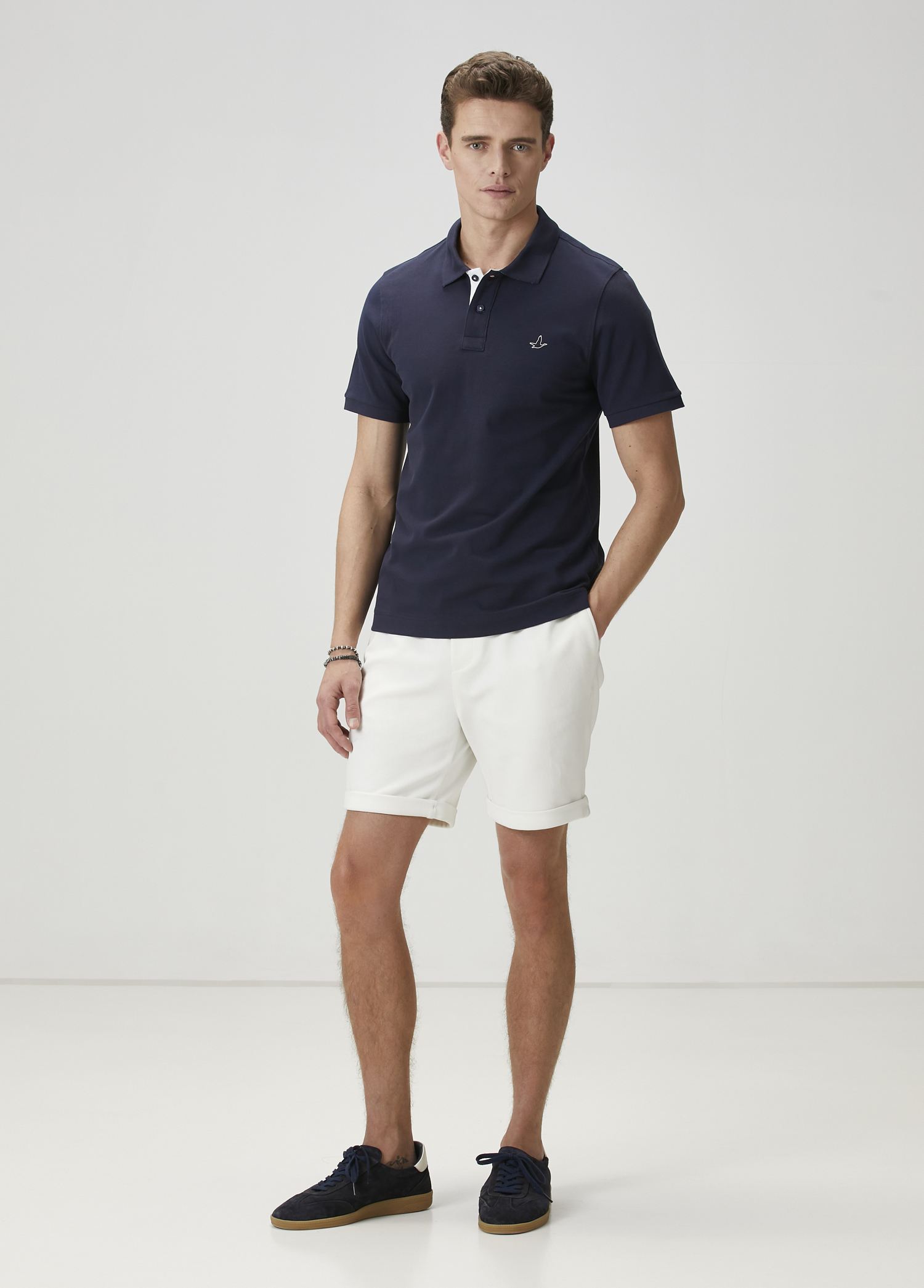 Comfort Fit Lacivert Polo Yaka T-shirt_2