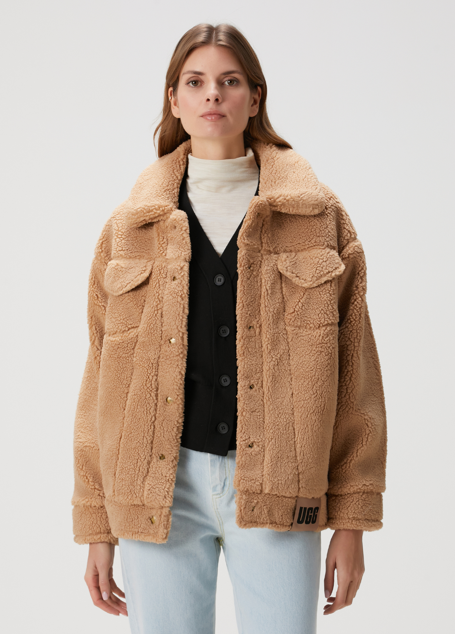 Frankie Camel Shearling Mont