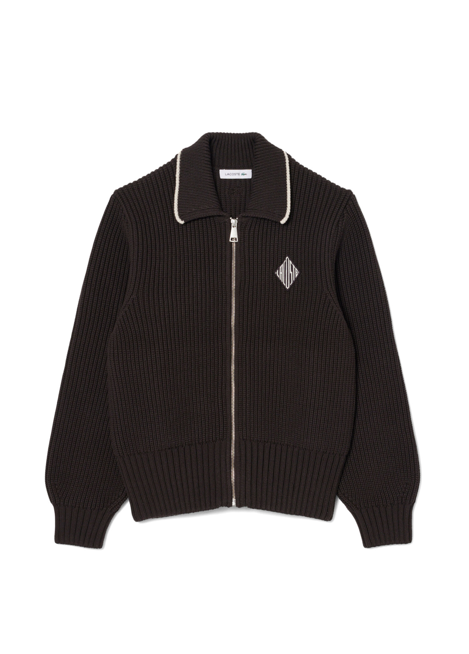 Lacoste Kahverengi-3LA Kadın Kahverengi Loose Fit Fermuarlı Kadın