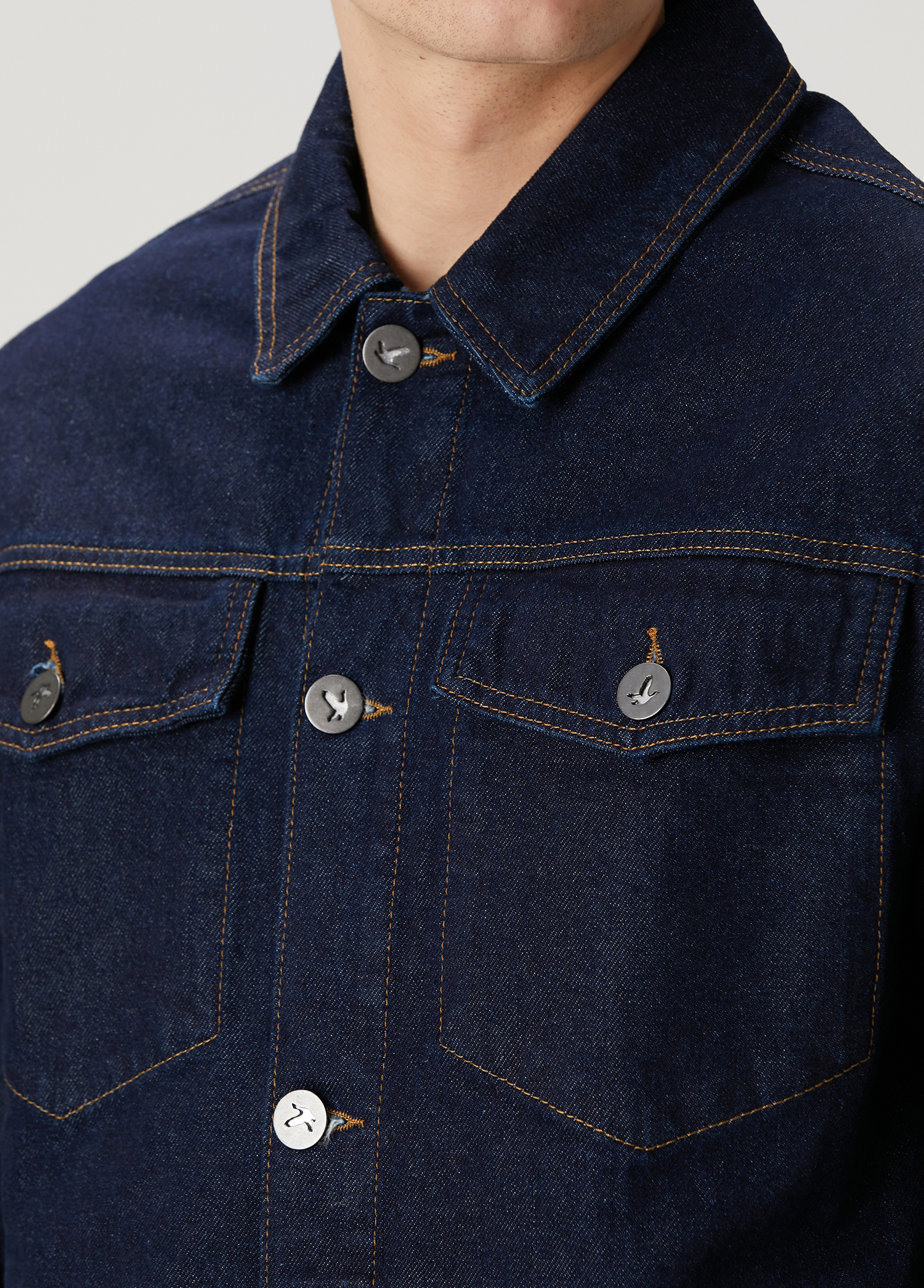Lacivert Denim Ceket_4