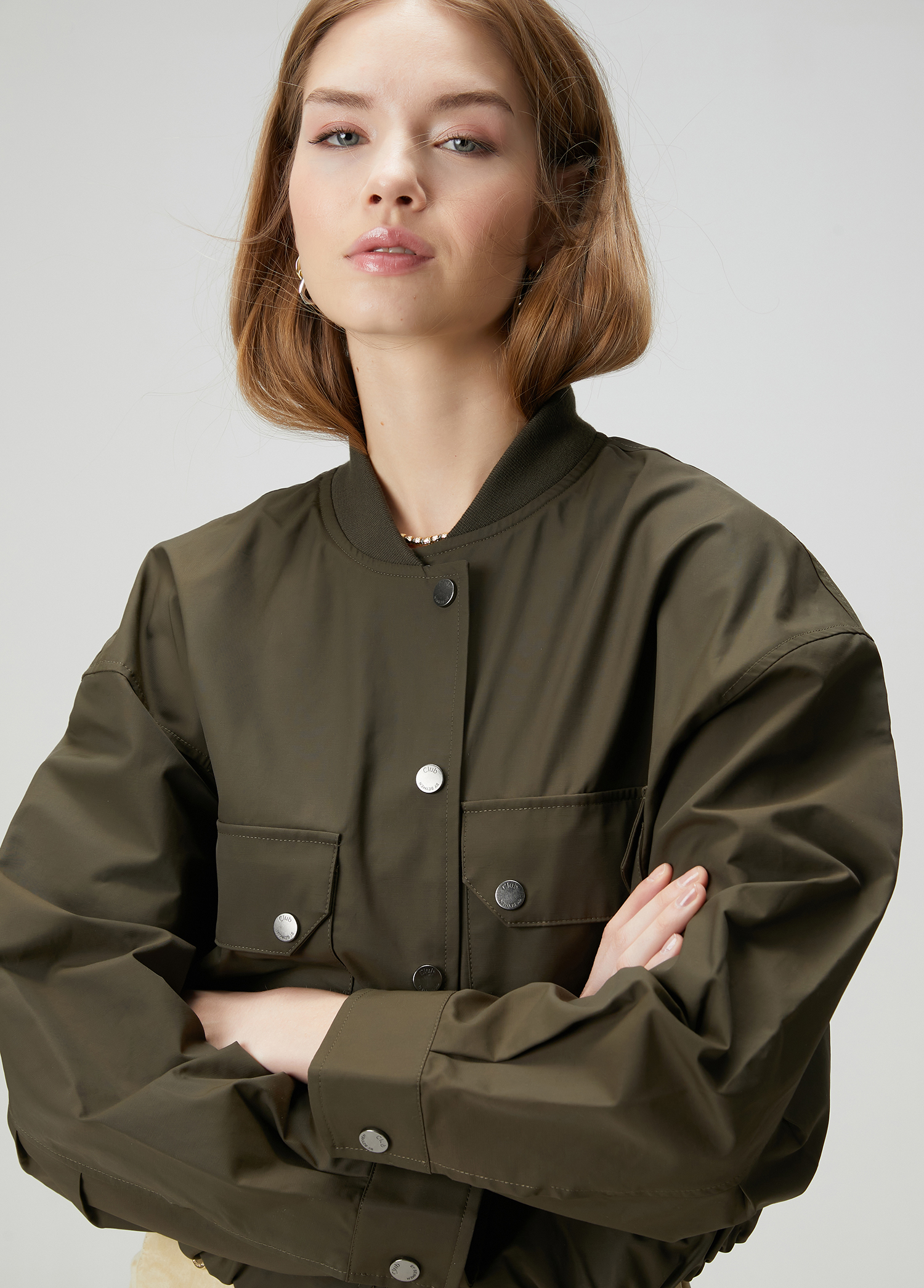 Koyu Haki Bomber Mont