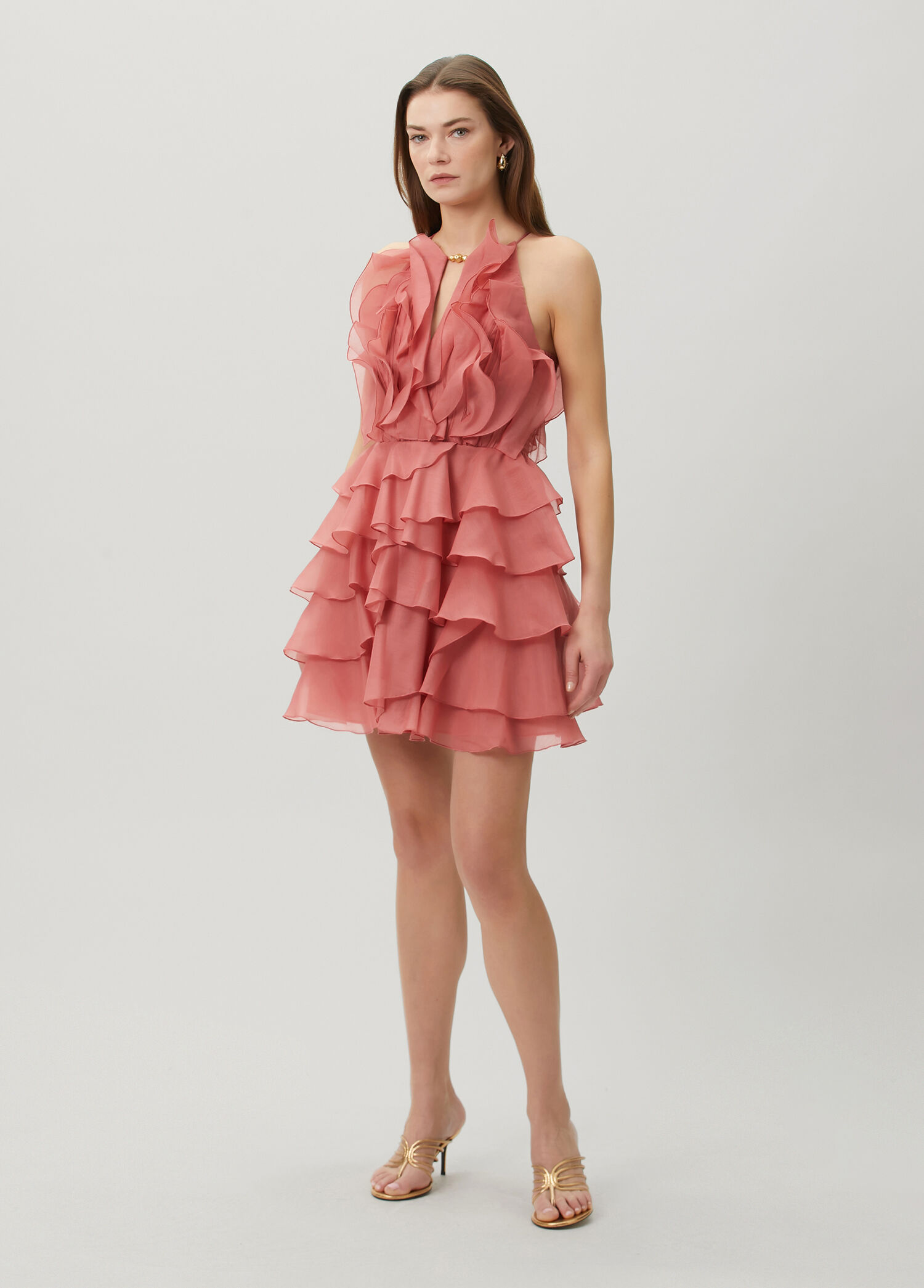 Cleo Pembe Mini Kokteyl Elbise