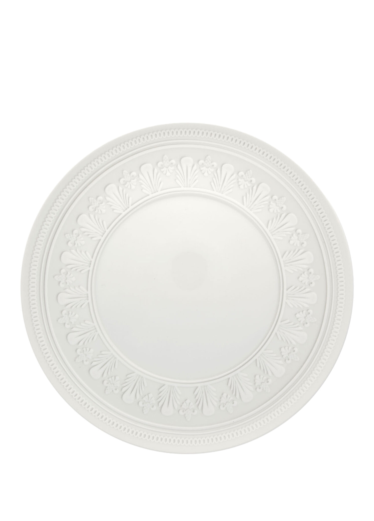 Ornament Beyaz Porselen Kahvaltı Tabağı