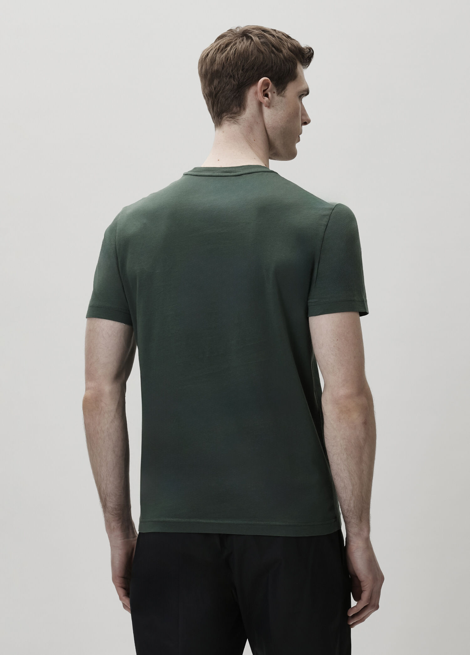 Moncler Koyu Yeşil Erkek Koyu Yeşil Patch Detaylı T-shirt 1892862