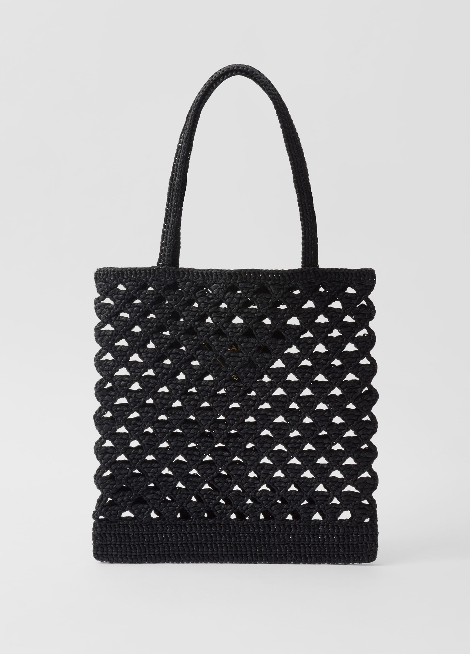 トートバッグ PRADA | Woven fabric crochet tote bag Prada Prada Crochet Small Raffia Tote Bag (トートバッグ