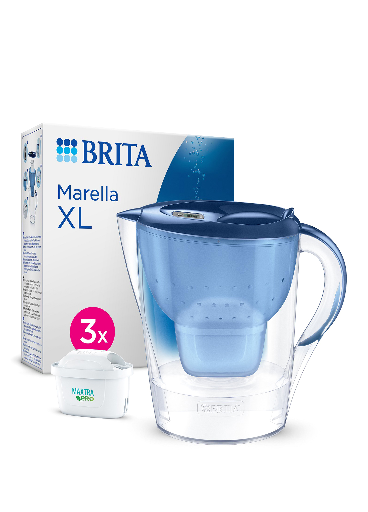 Marella Mavi XL 3 Filtreli Su Arıtma Sürahisi 3,5 L