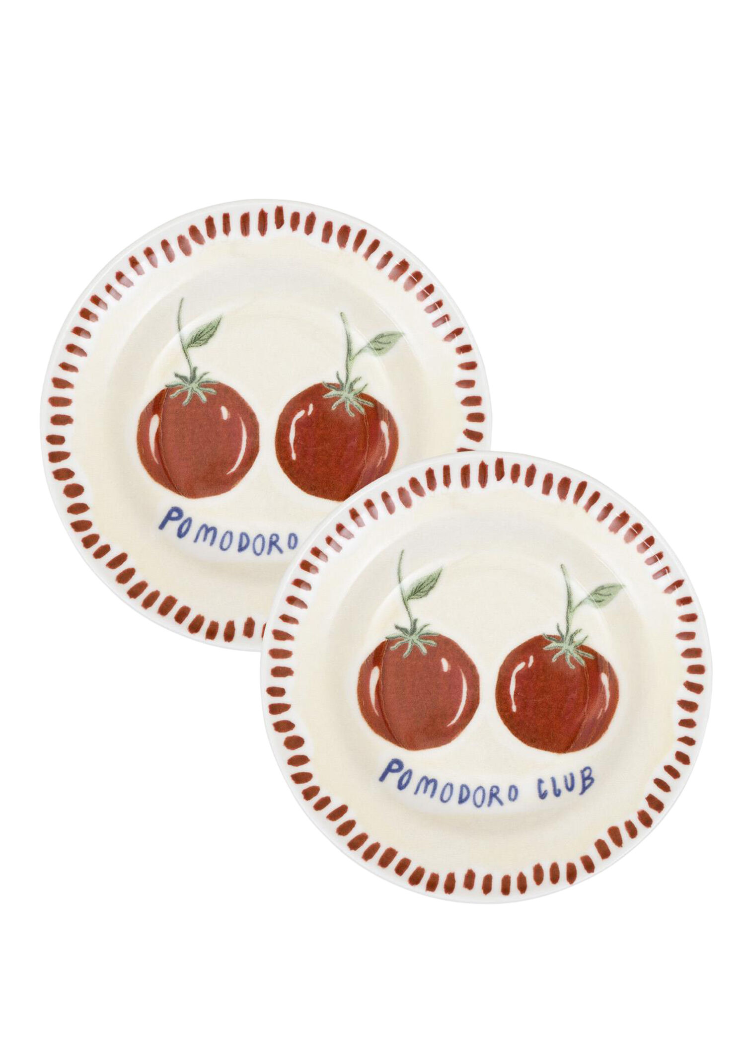 Italian Summer Desenli Seramik 2'li Yemek Tabağı Seti