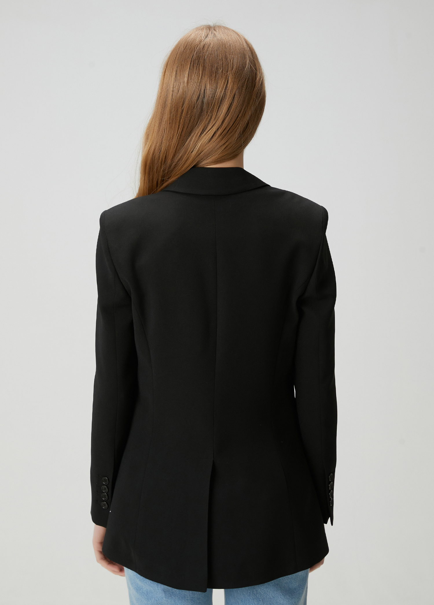 Siyah Krep Blazer_3