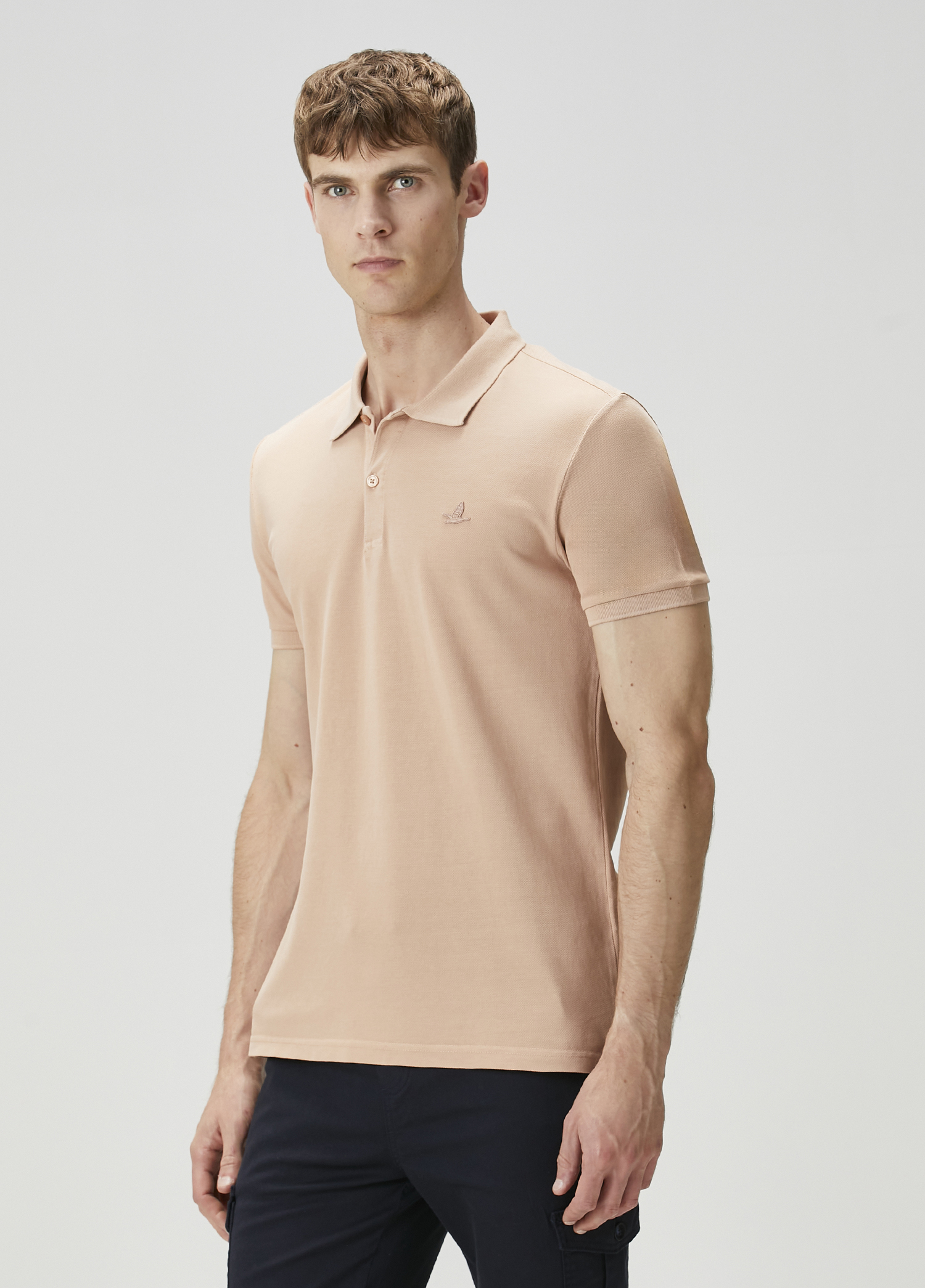 Pembe Polo Yaka T-shirt_1