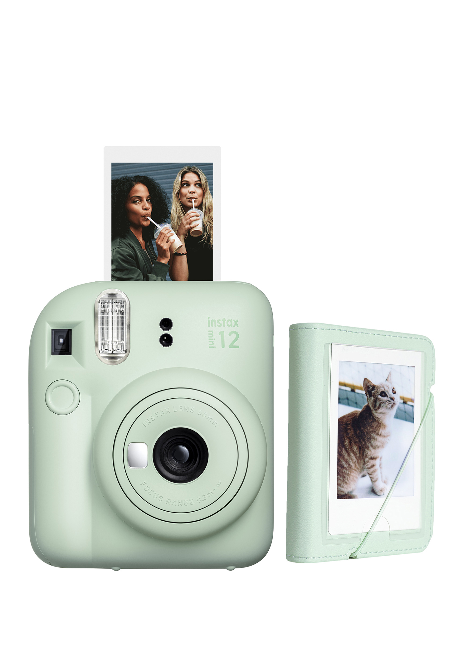 Instax Mini 12 Yeşil Fotoğraf Makinesi + 28'li Mini Albüm Seti