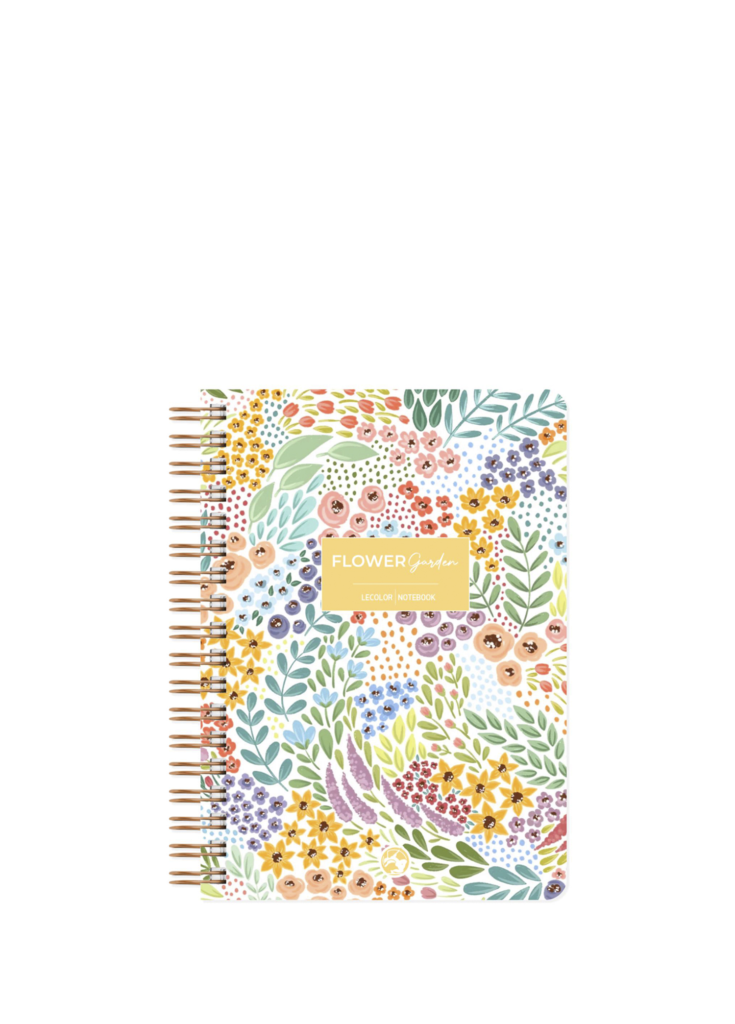 Botanical Çizgili Sarı Spiralli Defter