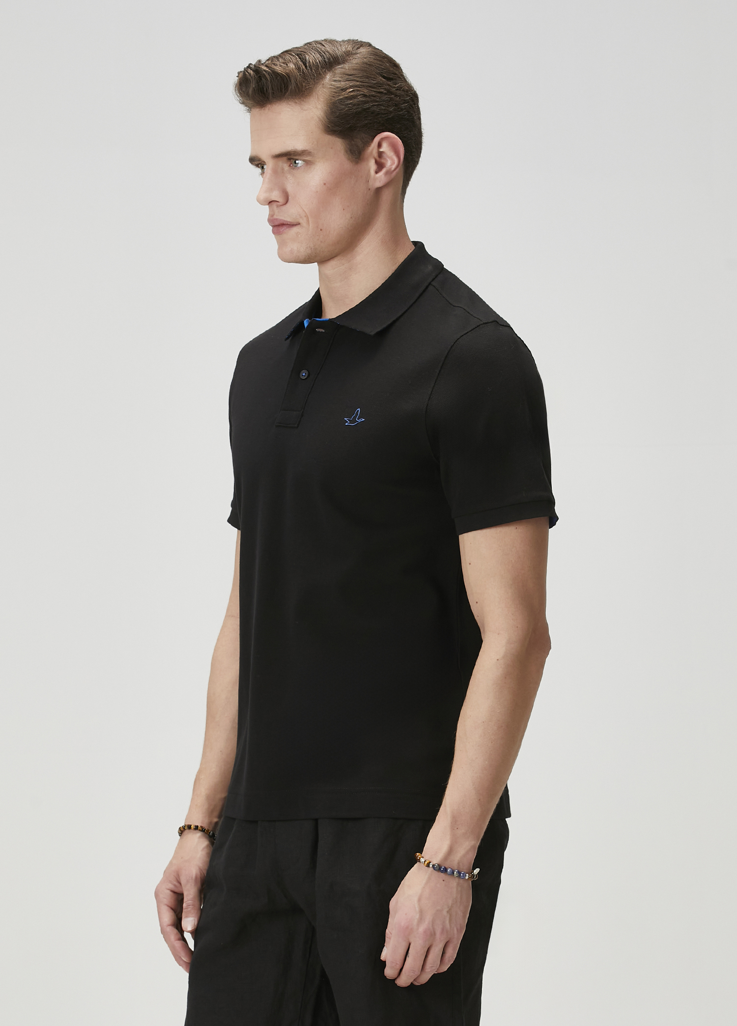 Comfort Fit Siyah Polo Yaka T-shirt_3