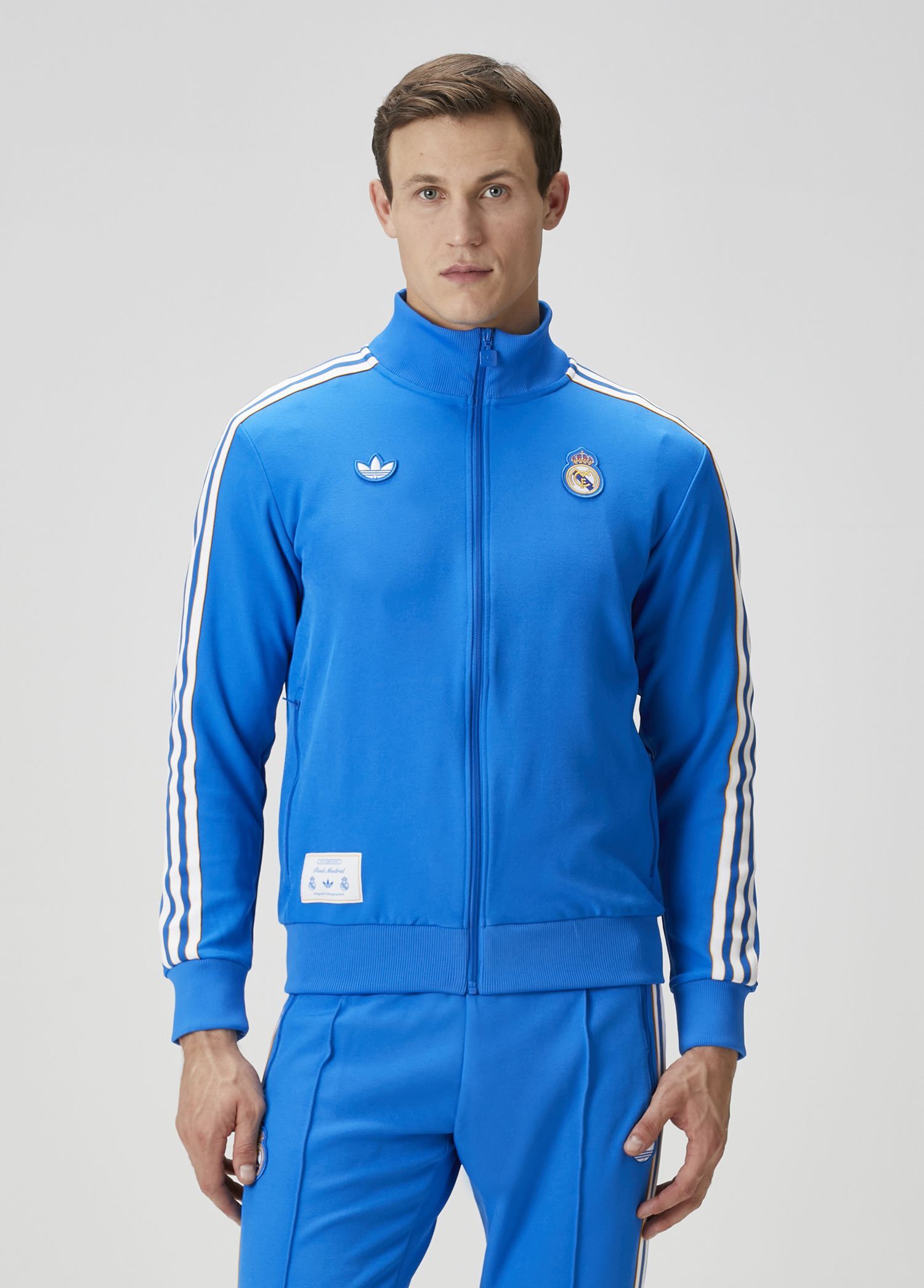 Adidas - Real Madrid Terrace Icons Mavi Sweatshirt - Mavi-Beyaz