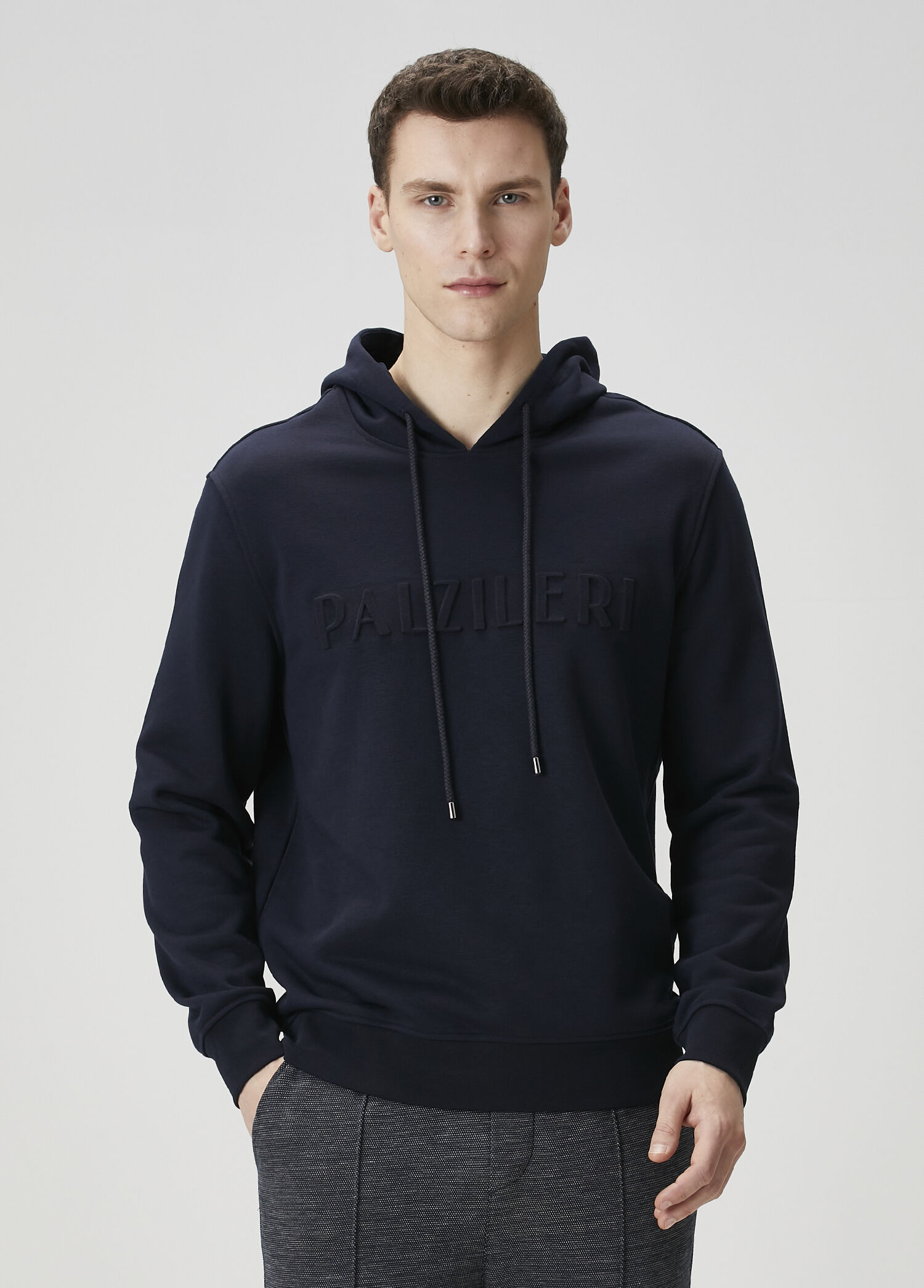 Lacivert Kapüşonlu Sweatshirt